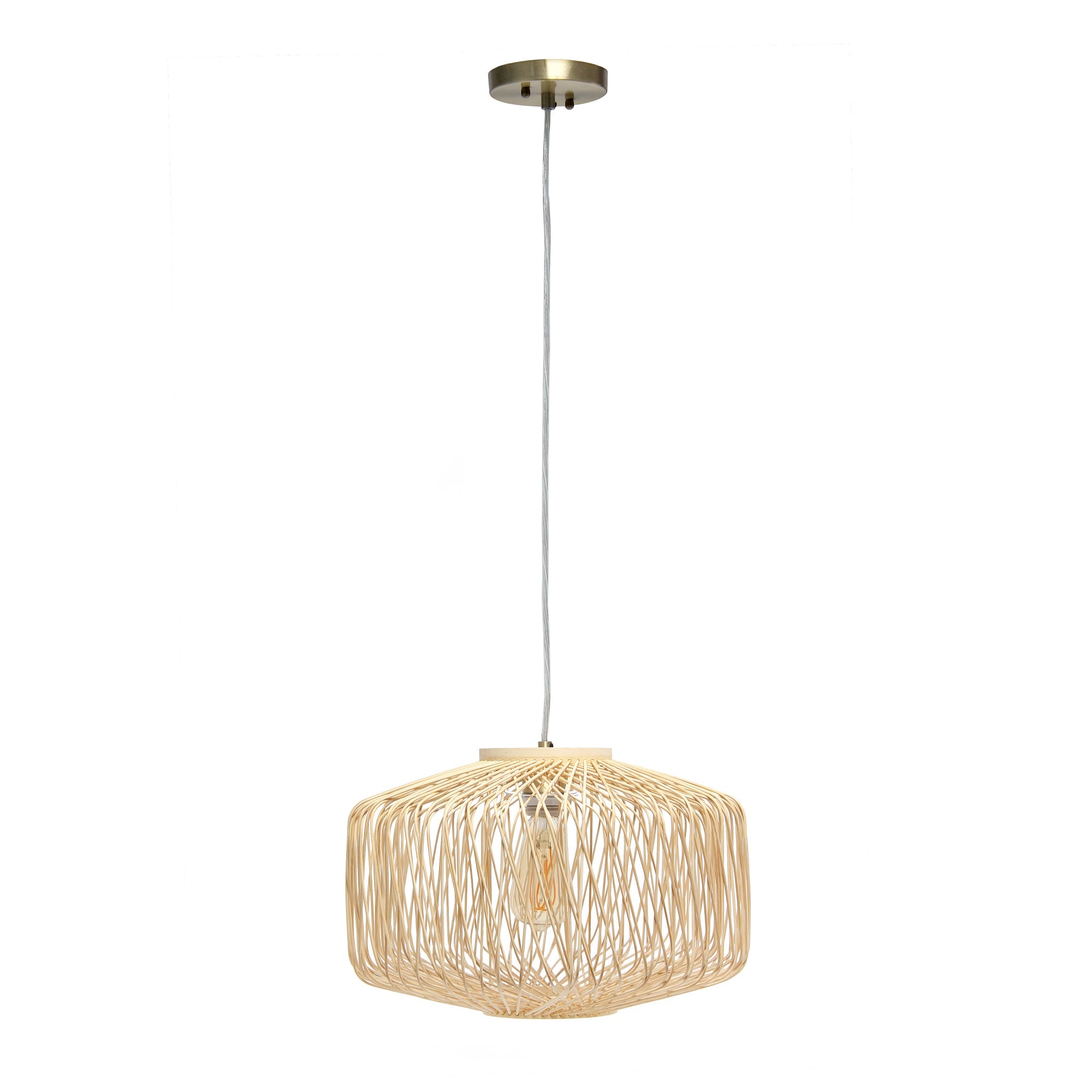 Elegant Designs Natural Round Pendant