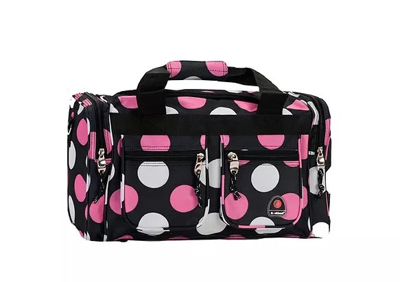 19 Inch  TOTE BAG - MULPINK DOTS
