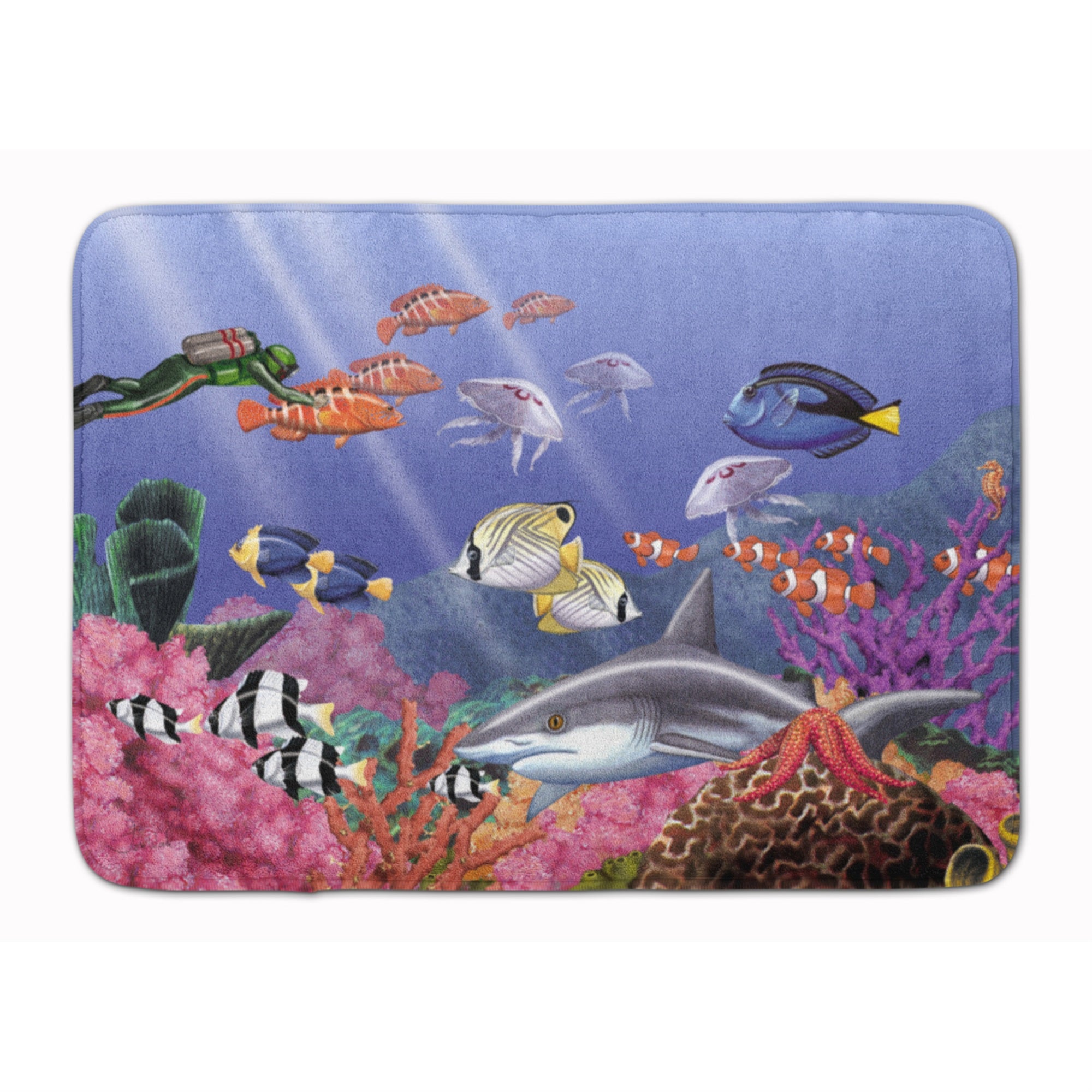 Caroline'S Treasures Undersea Fantasy 5 Floor Mat, 19 X 27, Multicolor