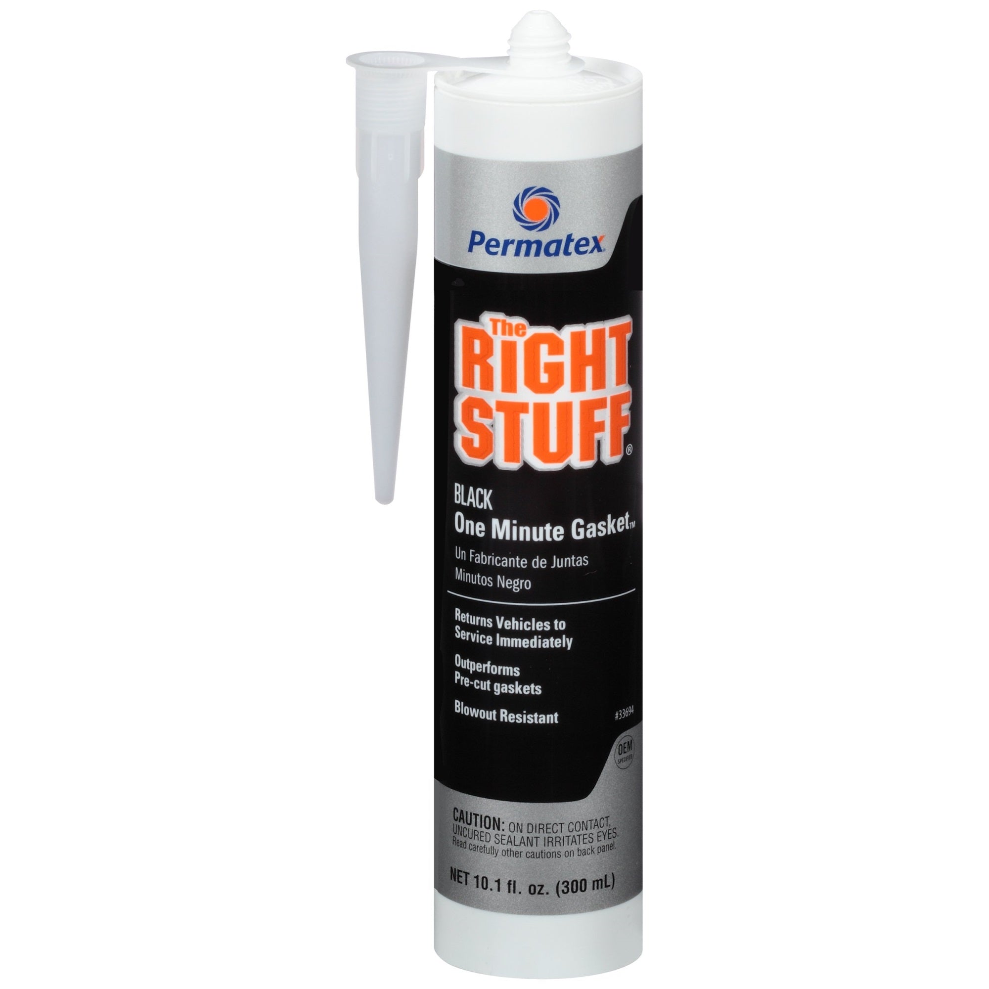 Permatex 33694 The Right Stuff 1 Minute Black Gasket Maker, 10 Oz