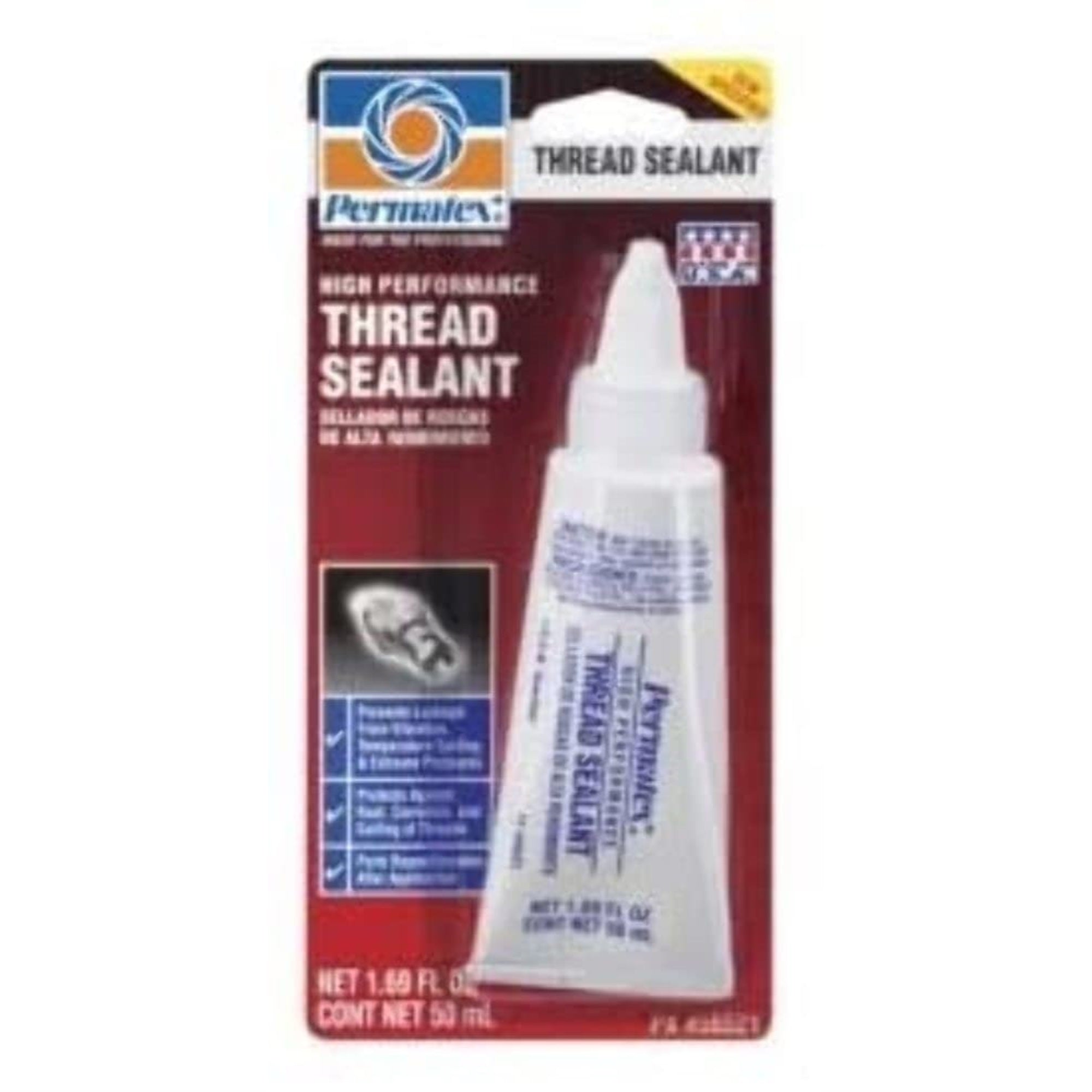 Permatex 56521 High Performance Thread Sealant, 50 Ml, White (Pack Of 6)