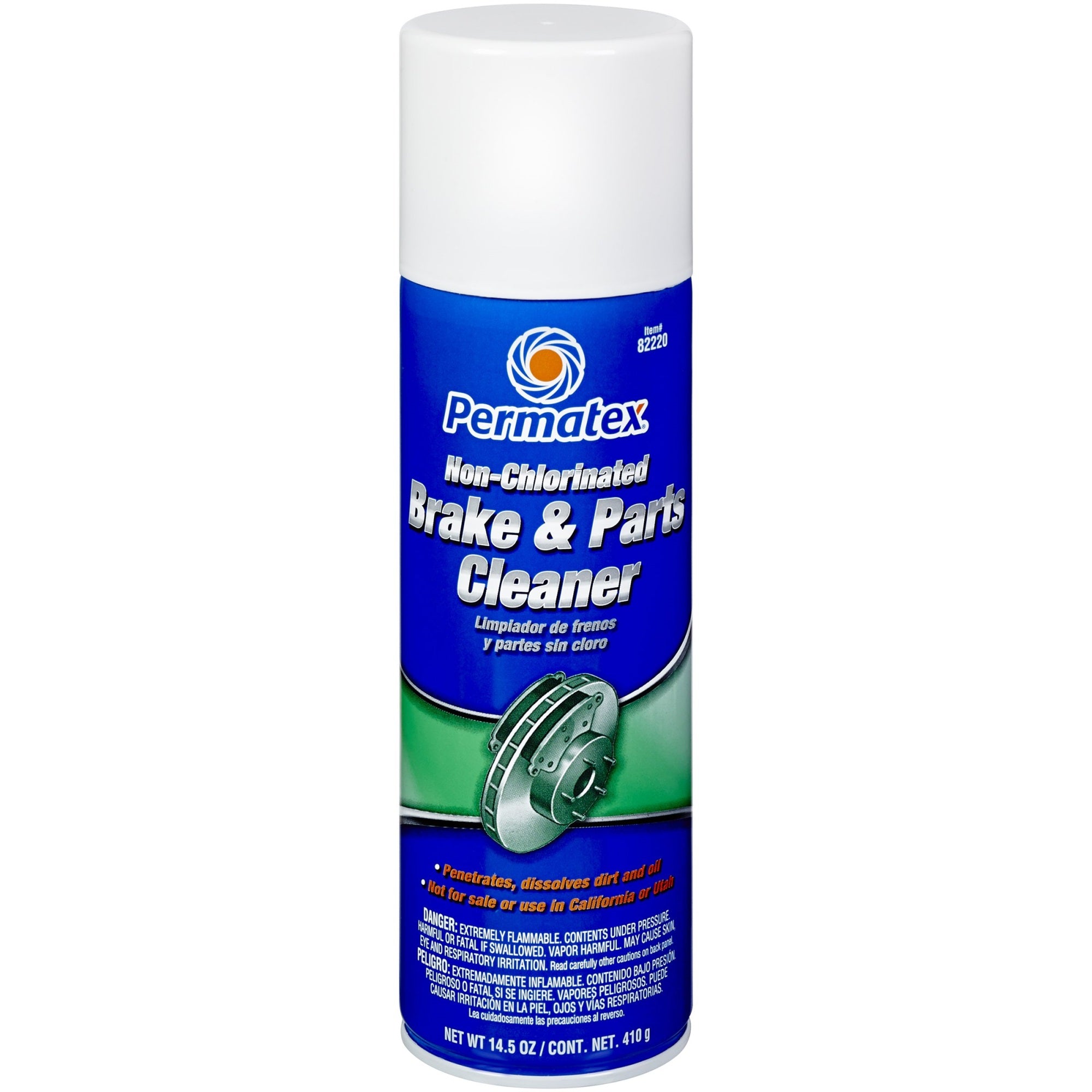 Permatex 82220 Non-Chlorinated Brake And Parts Cleaner, 14.5 Oz. Aerosol Can, Pack Of 1