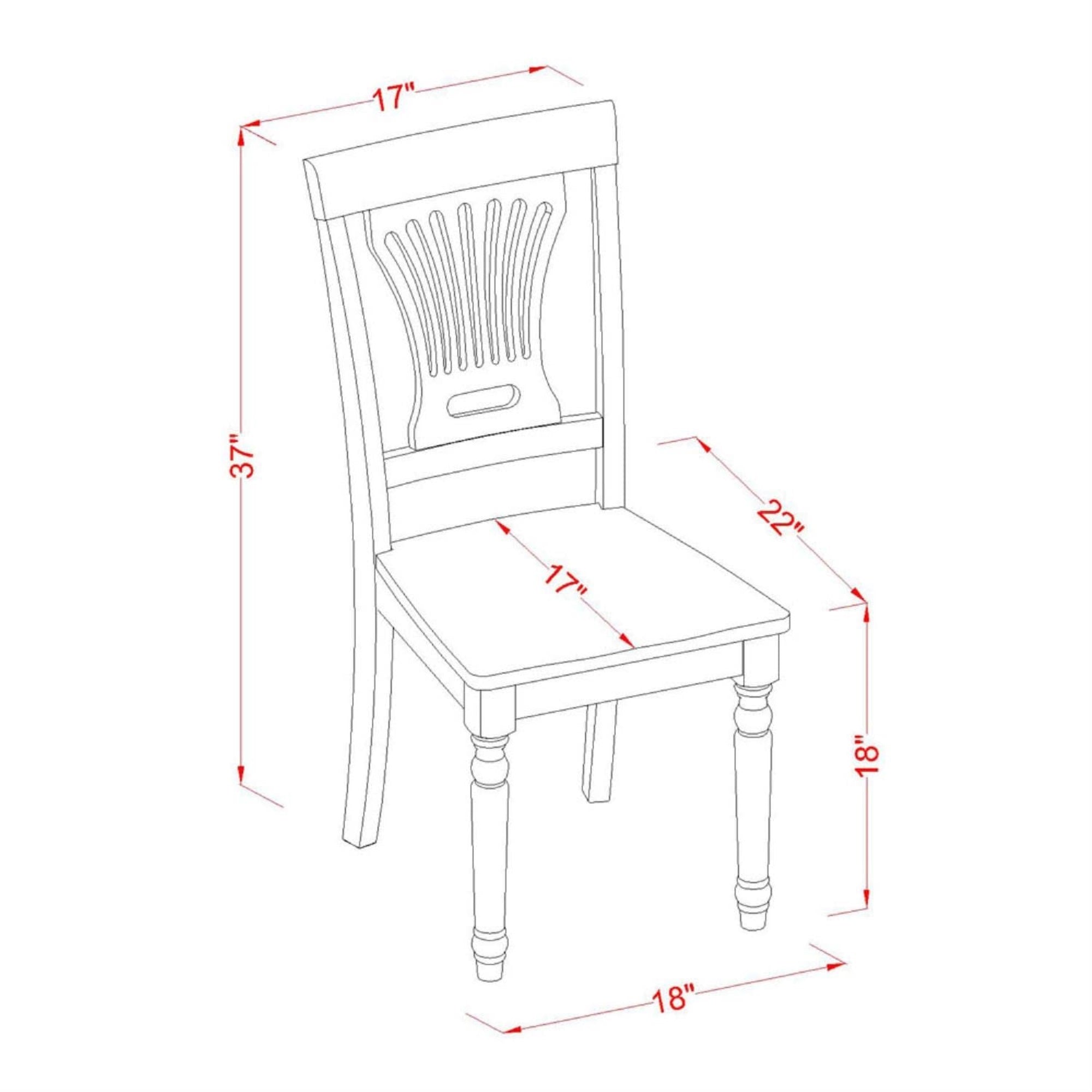 Casafoyer Dining Room Chairs, Set Of 2, Buttermilk & Cherry
