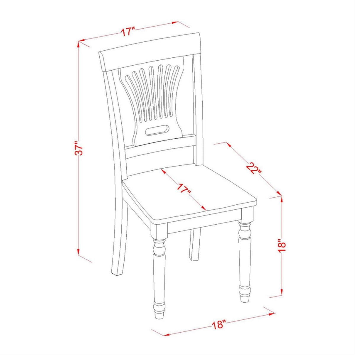 Casafoyer Dining Room Chairs, Set Of 2, Buttermilk & Cherry
