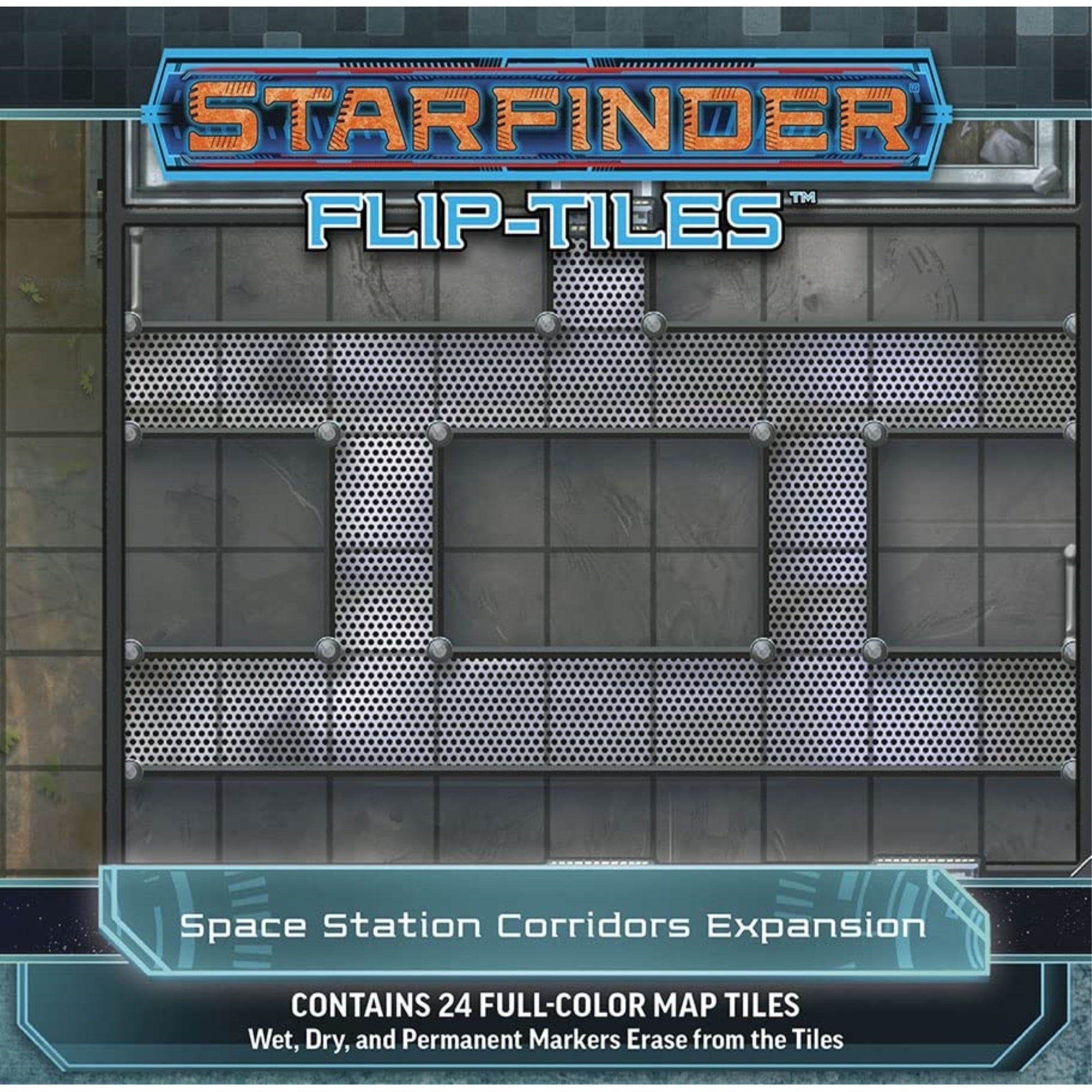 Paizo Pzo7510 Starfinder Flip-Tiles Space Station Corridors Expansion Book