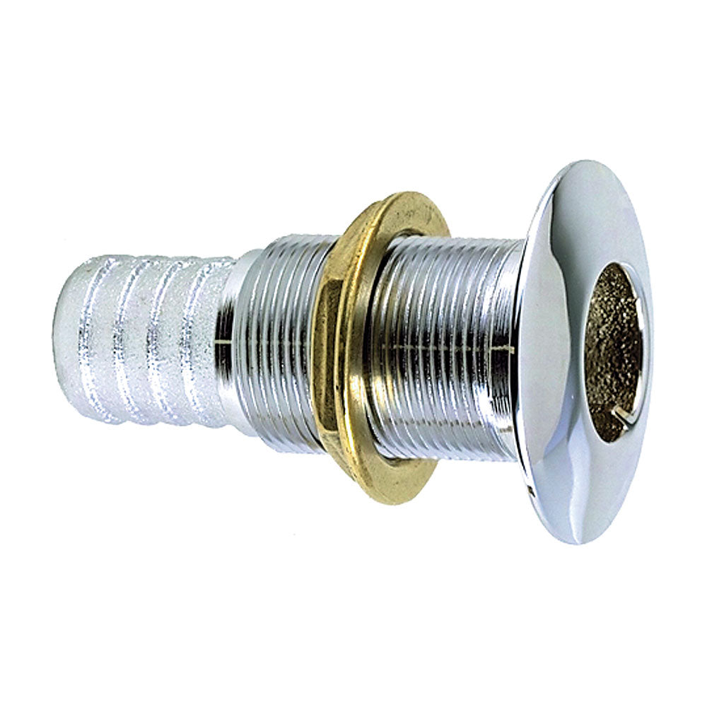 Perko 1-1/2' Thru-Hull Fitting F/ Hose Chrome Plated Bronze