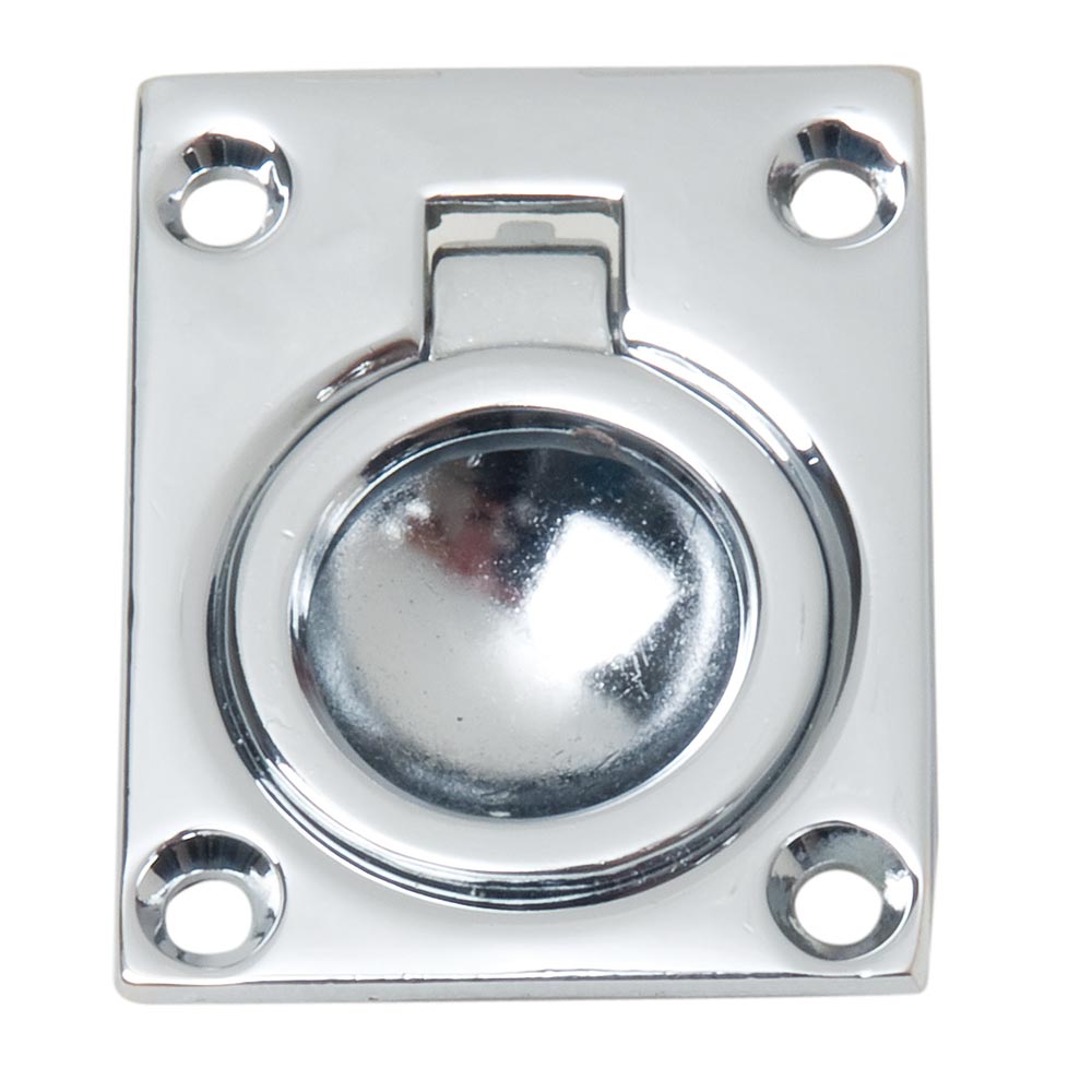 Perko Chrome Plated Zinc Flush Ring Pull 1-3/4' X 1-1/8'