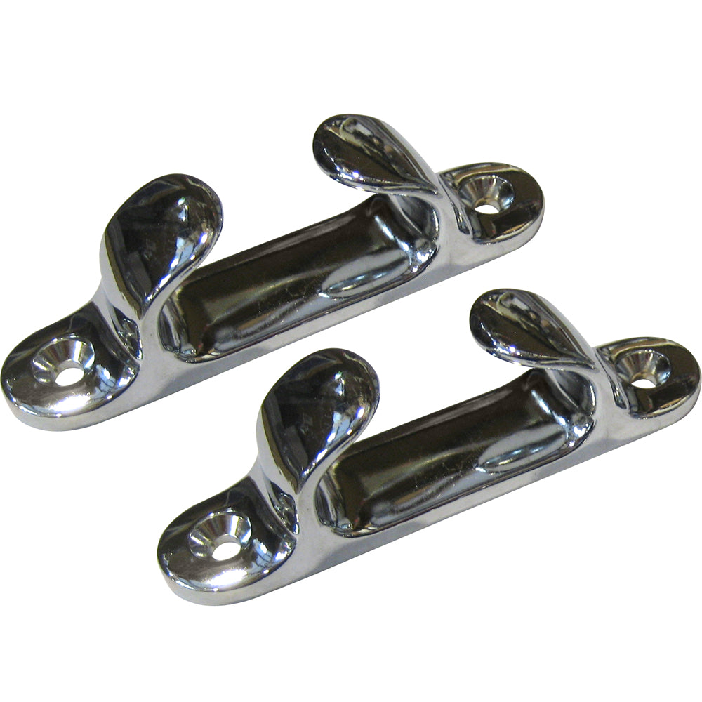 Perko 4' Straight Chocks Pair Chrome Plated Zinc