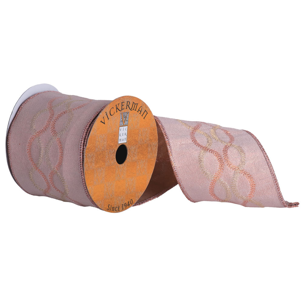 Vickerman 4” x 10yd Pink Orange & Lime Wave Strip - Q174235