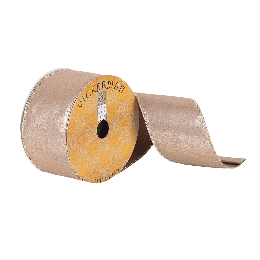 Vickerman 2.5”x10Yd Champagne Crackle Shimmer - Q180314