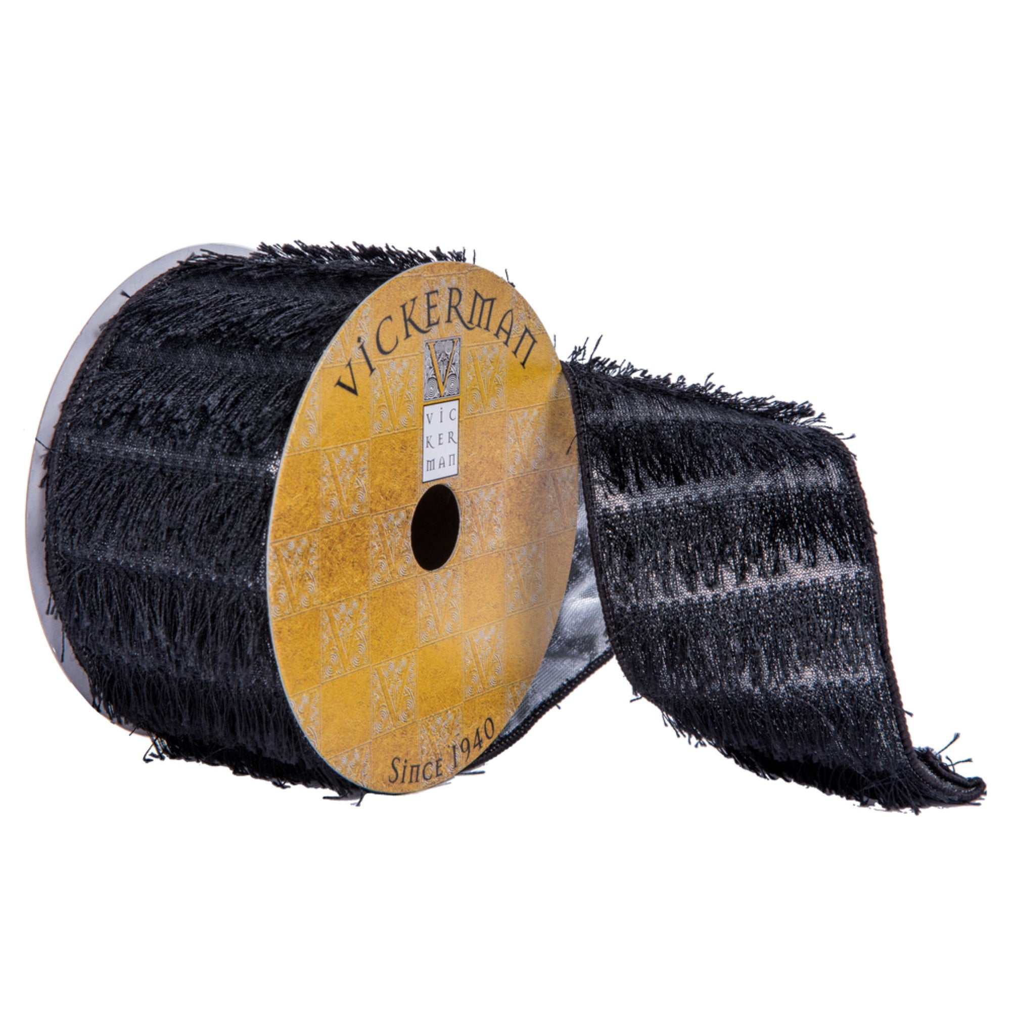 2.5X10Yd Navy Fringe With Silver Backin