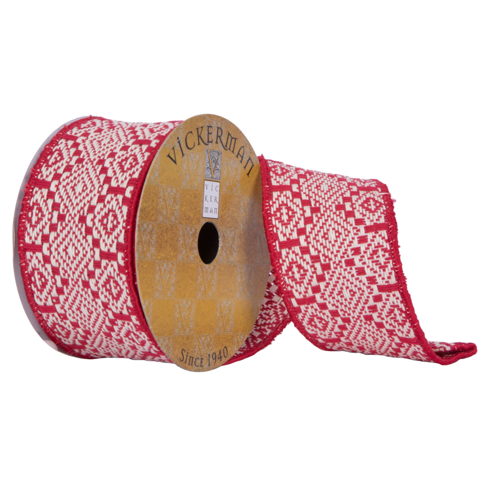 2.5”x10Yd Red White Ganado Ribbon