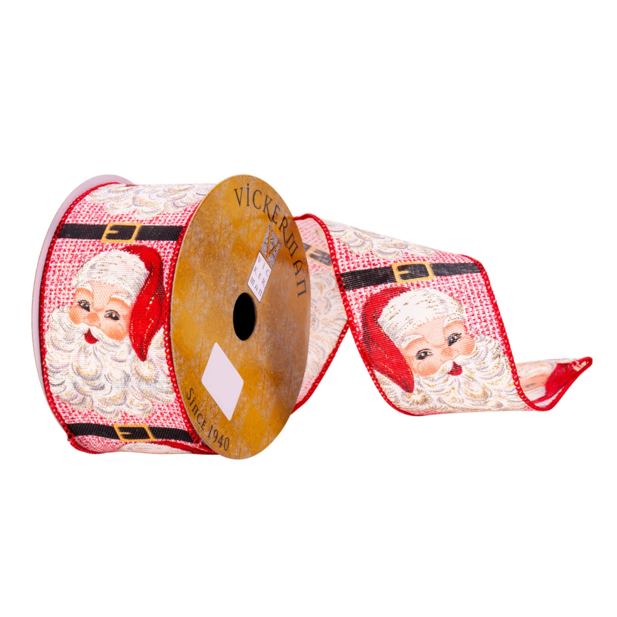 Vickerman 2.5” x 10 Yards Red Santa Ribbon