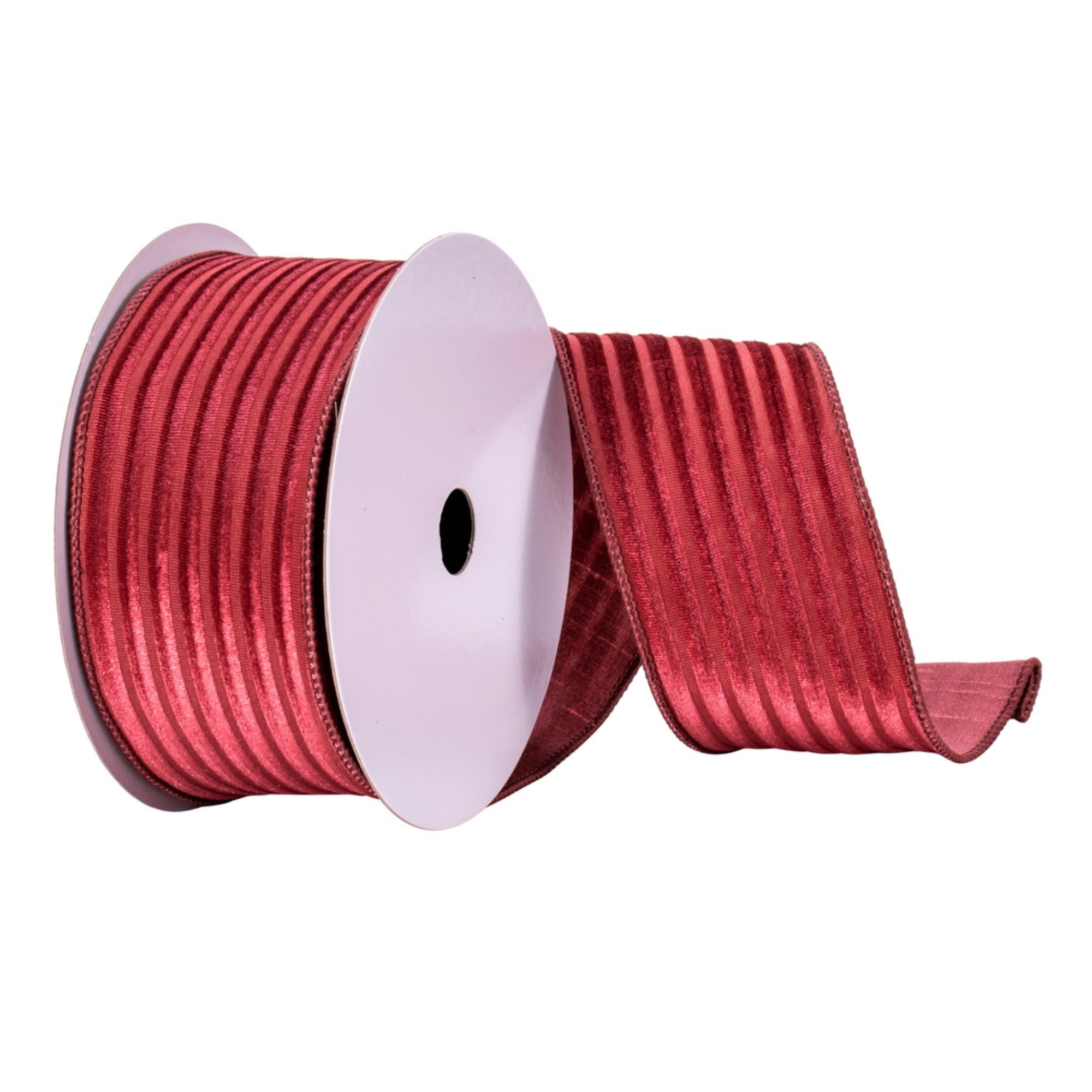 2.5”x10yd Mauve Mesh/Velvet Ribbon