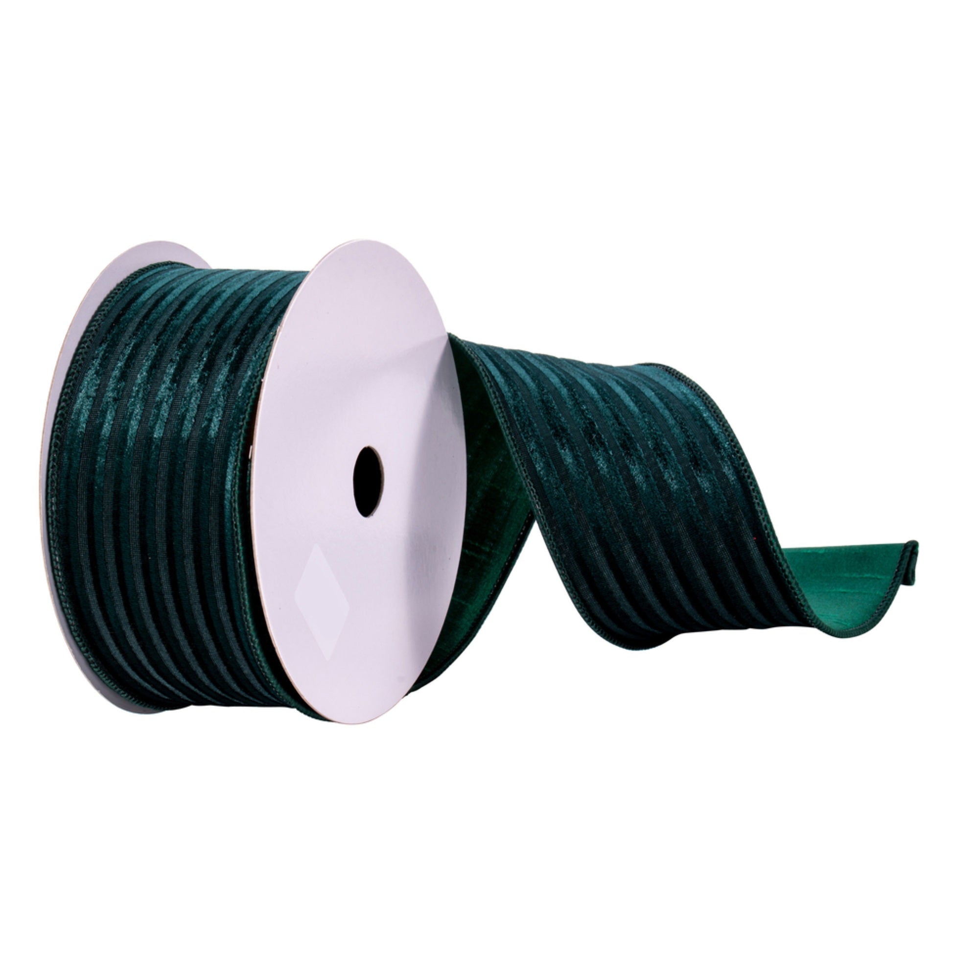 2.5”x10yd Emerald Mesh/Velvet Ribbon