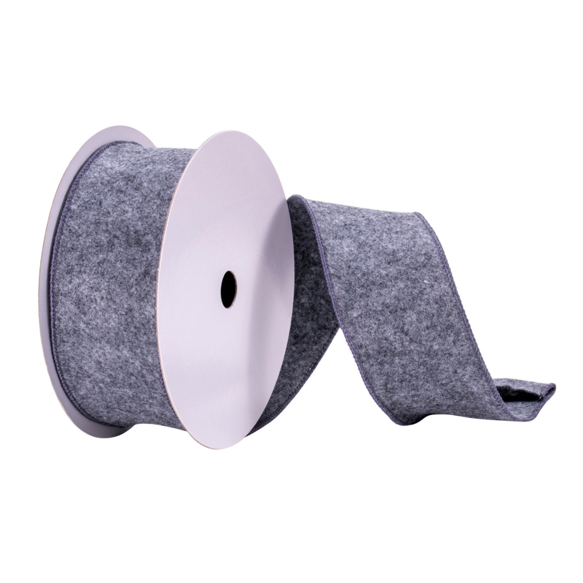 2.5”x10yd Pewter Felt Ribbon