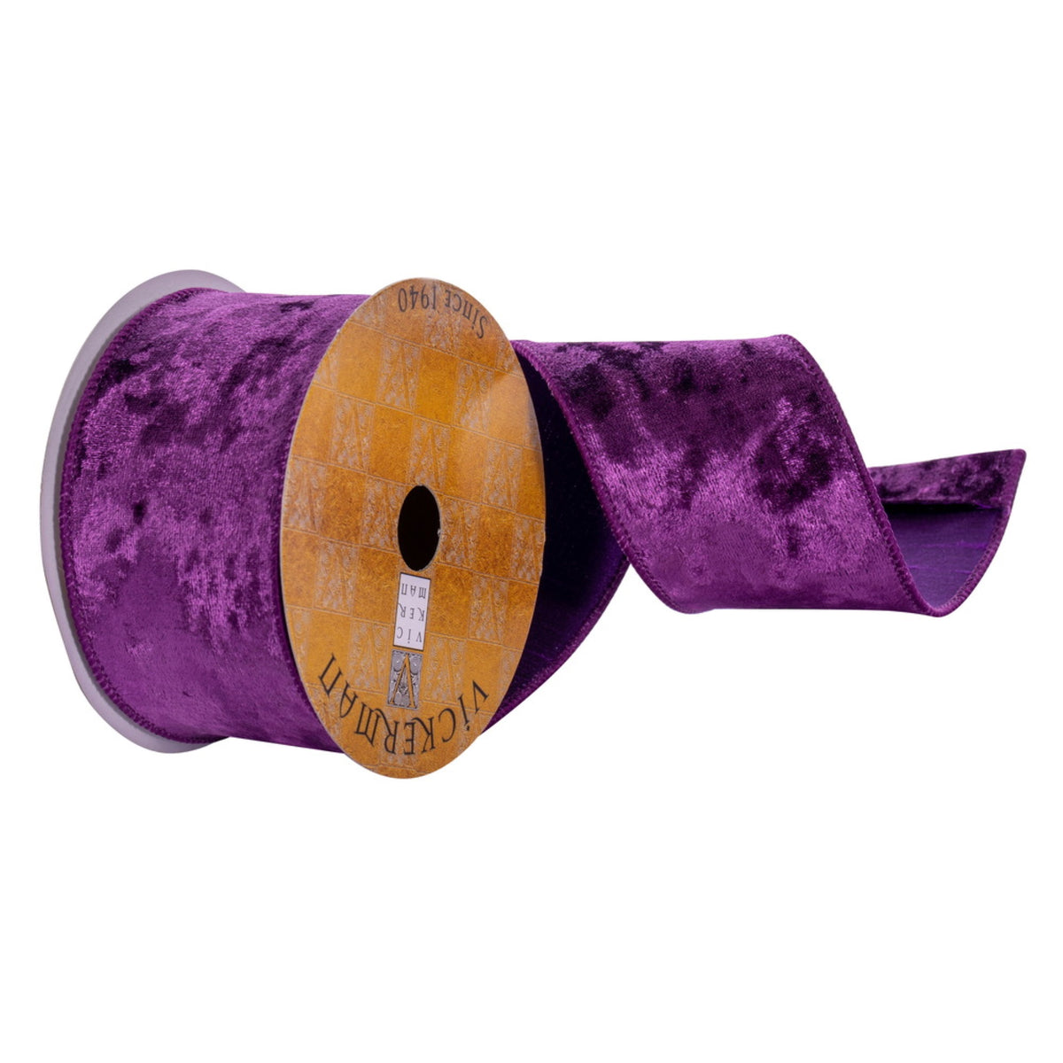 Vickerman 2.5 X 10 Yards Midnight Purple Velvet Ribbon.