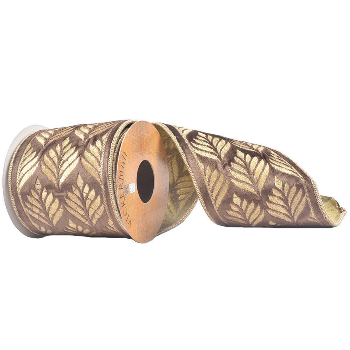 Vickerman 4 X 10 Yards Light Brown Embroidery Ribbon