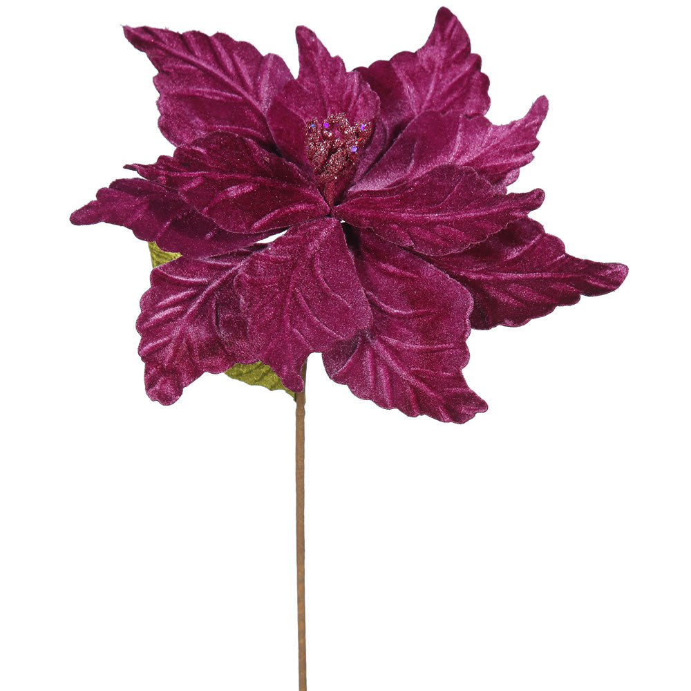 Vickerman 22″ Mauve Poinsettia, 12″ Flower, 6/Bag - QG162745