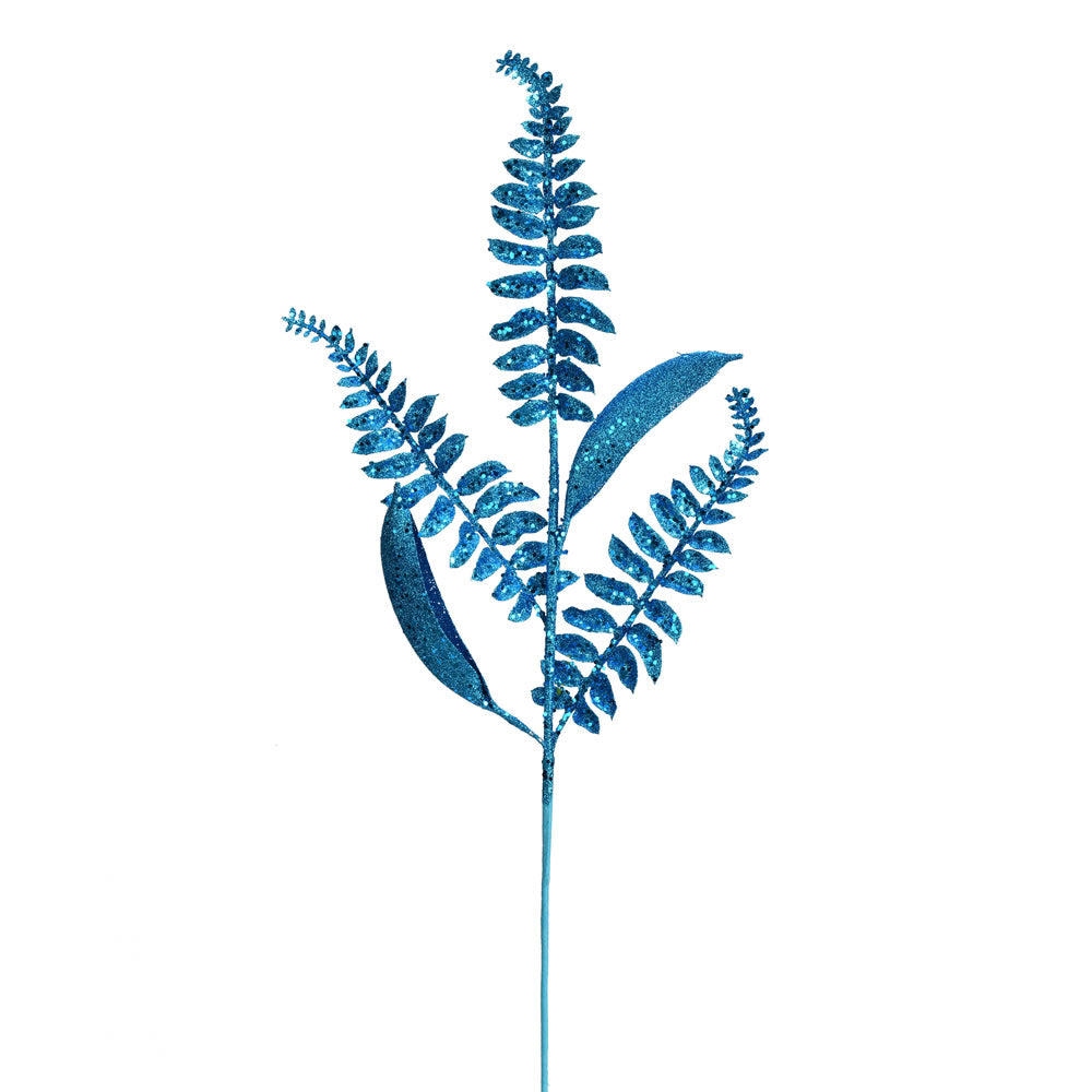 Vickerman 33” Turquoise Fern Leaf Spray 6/Bag - QG192212
