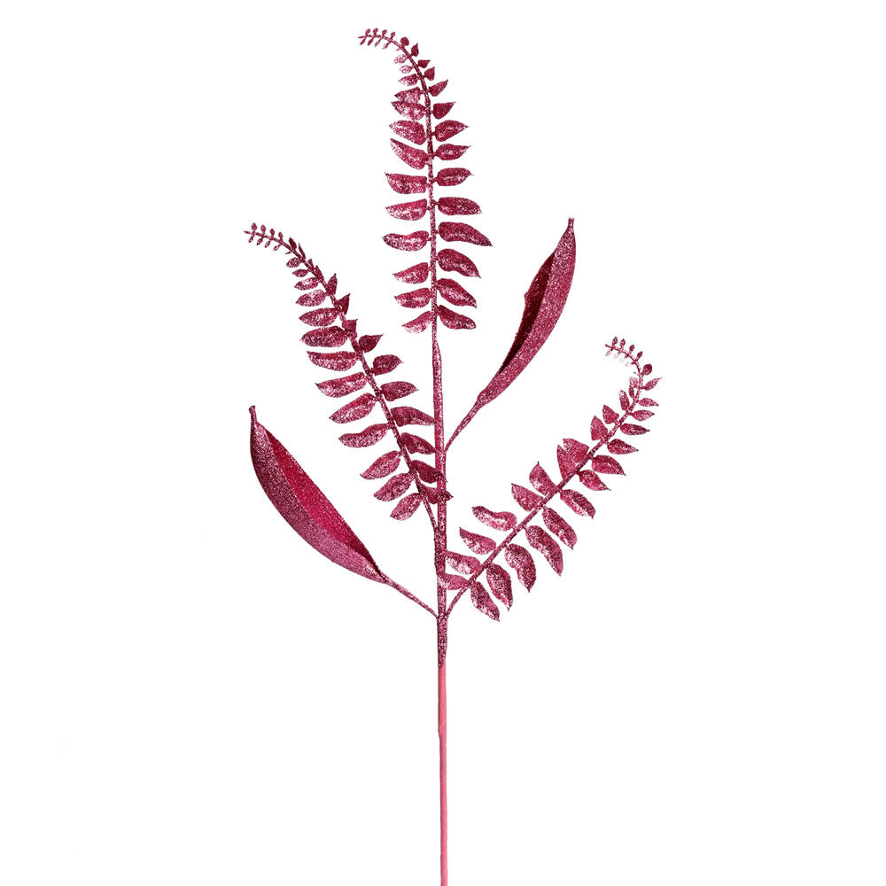 Vickerman 33” Mauve Fern Leaf Spray 6/Bag - QG192245