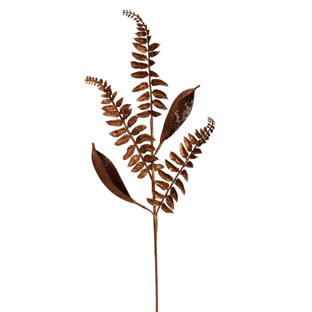 Vickerman 33” Mocha Fern Leaf Spray 6/Bag - QG192276