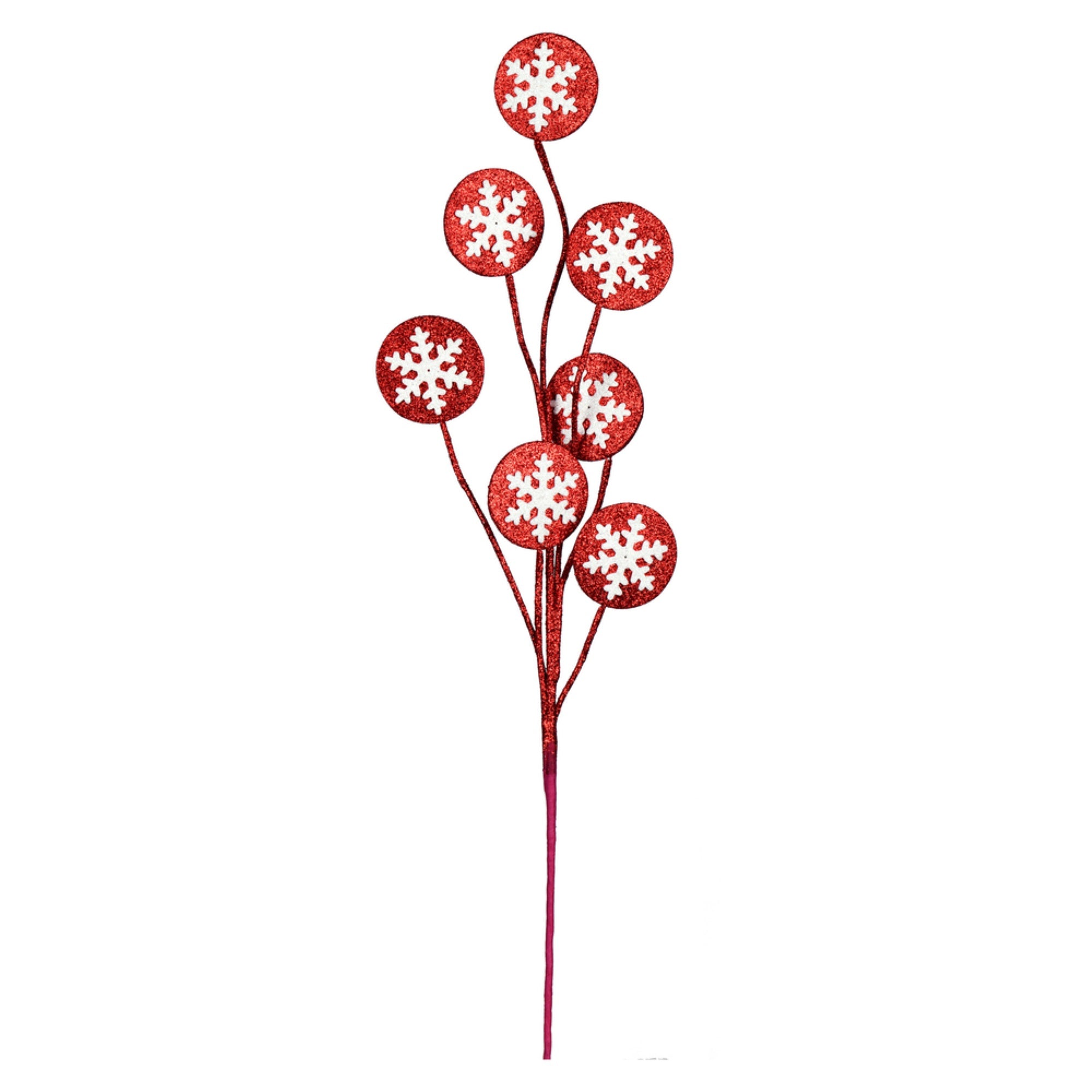 20” Red/White Snowflake Spray 6/Bag
