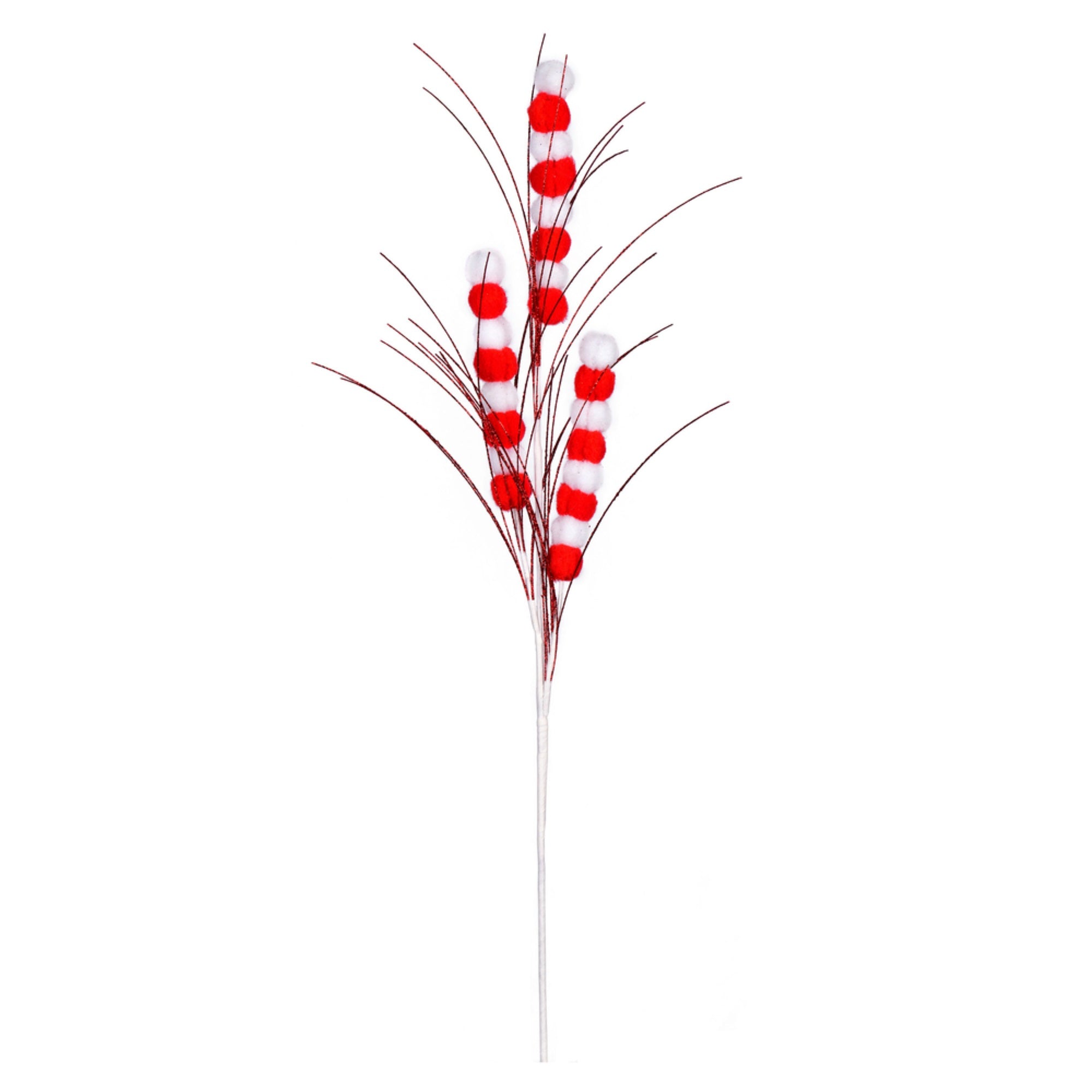 20” Red/White Pom Spray 6/Bag
