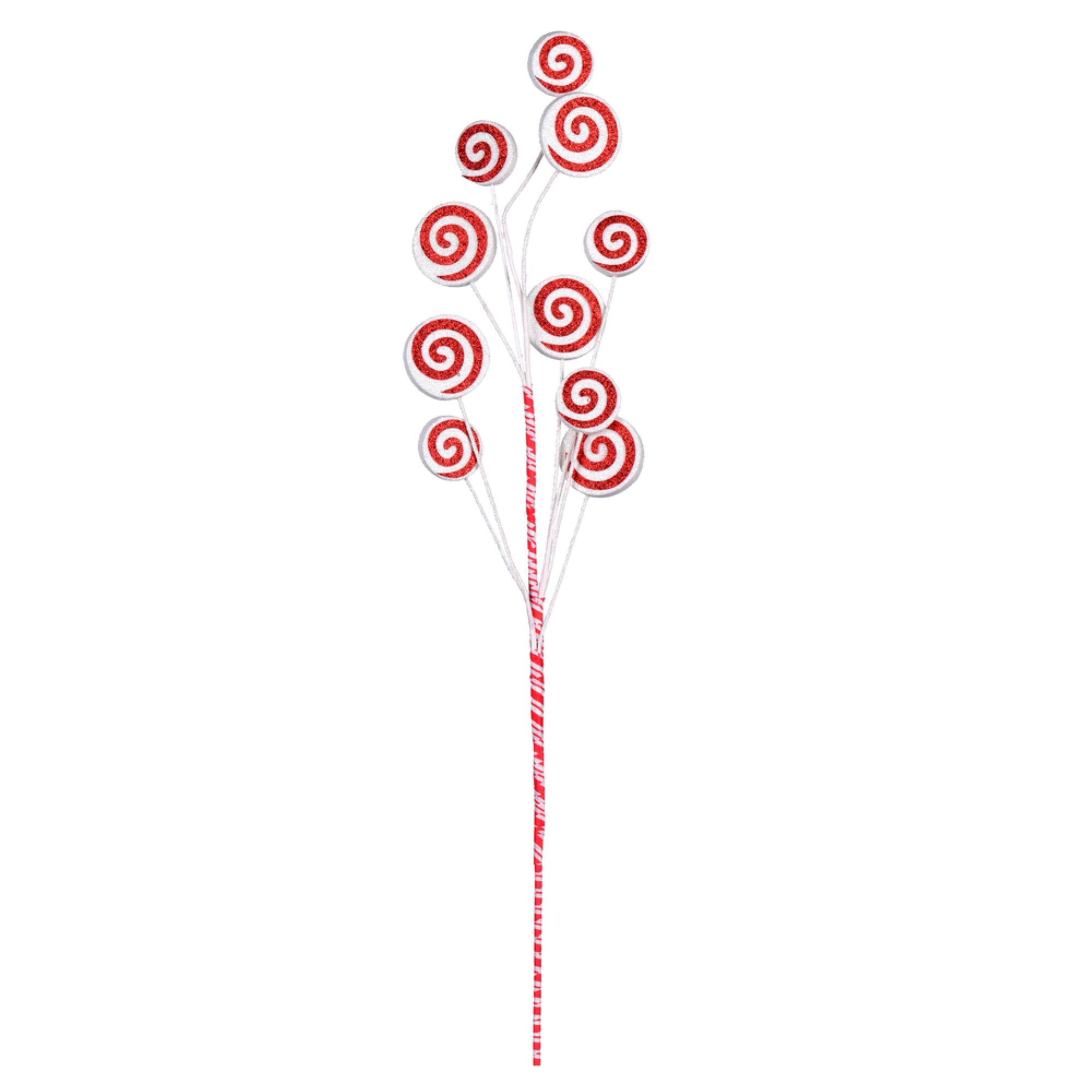 20” Red/White Swirl Spray 6/Bag