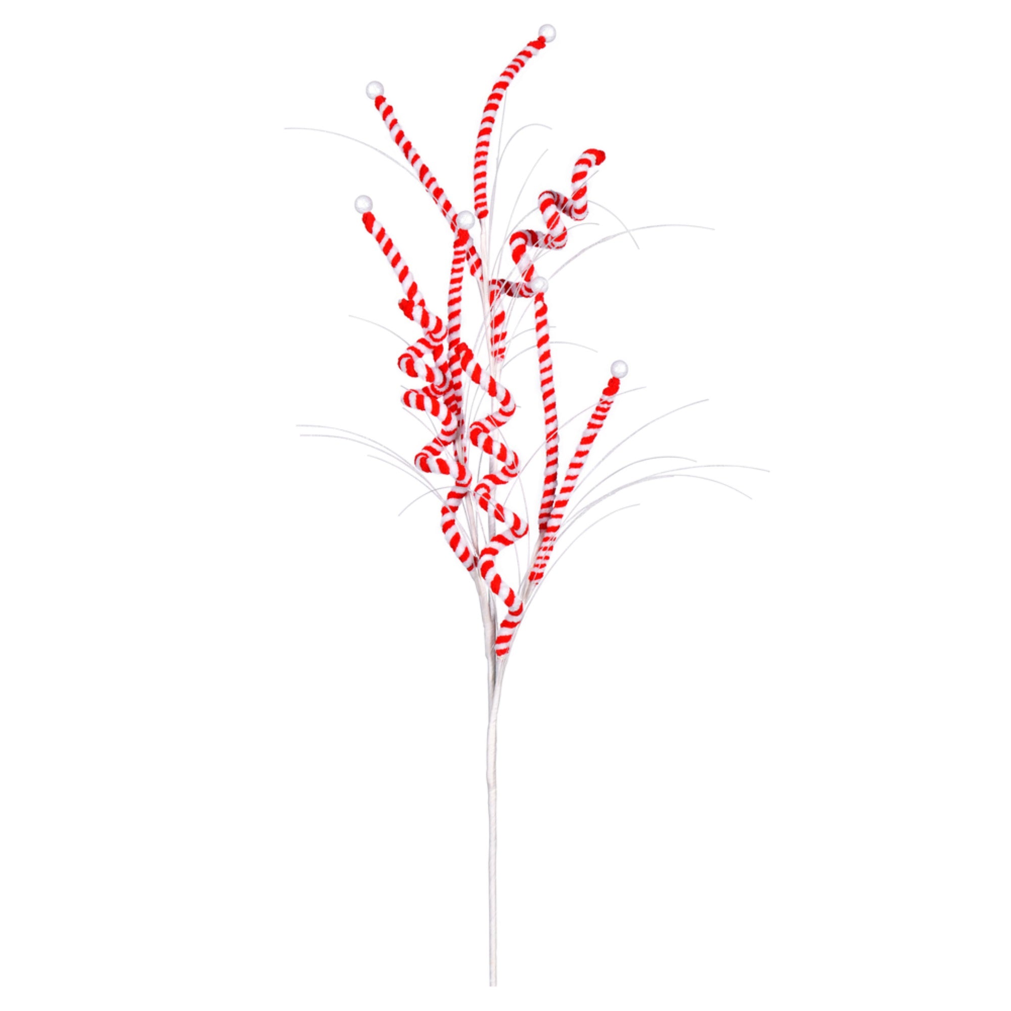 20” Red/White Candy Cane Spray 6/Bag