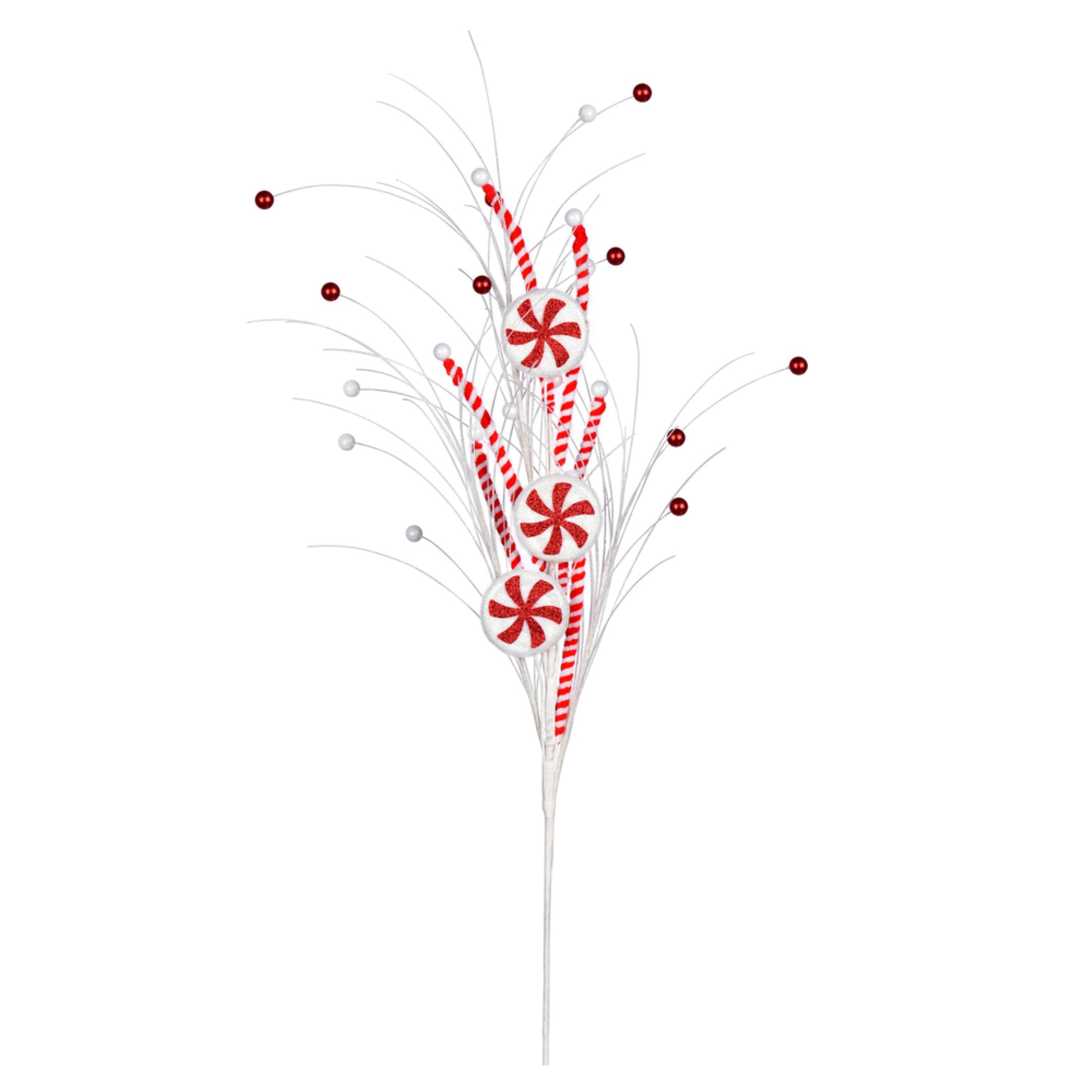20” Red/White Candy Swirl Spray 6/Bag