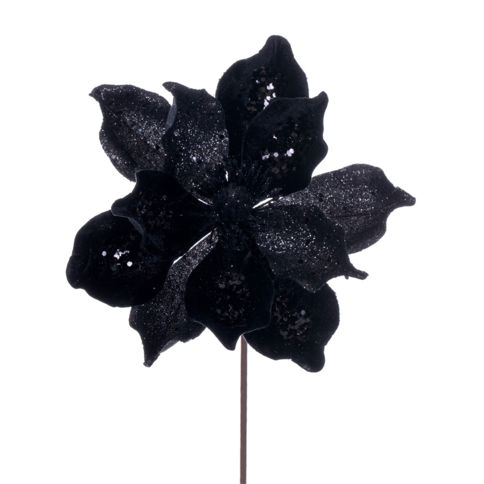15” Black Deluxe Magnolia 8” Flwr 6/bag