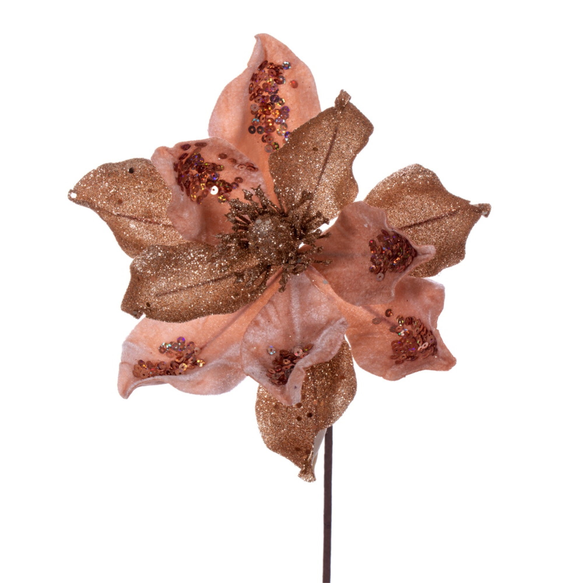 15” Rose Gold Dlx Magnolia 8” Flwr 6/bag
