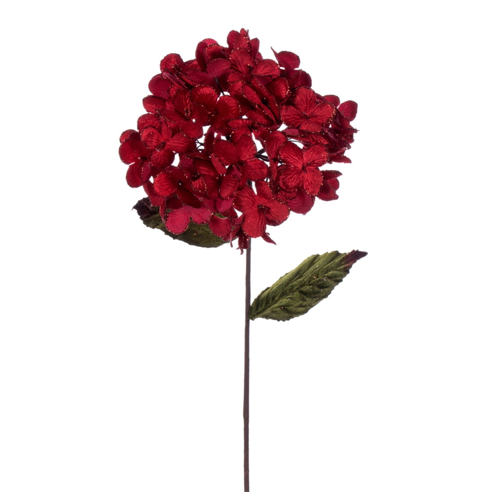 17”  Red Hydrangea Spray 3/bag