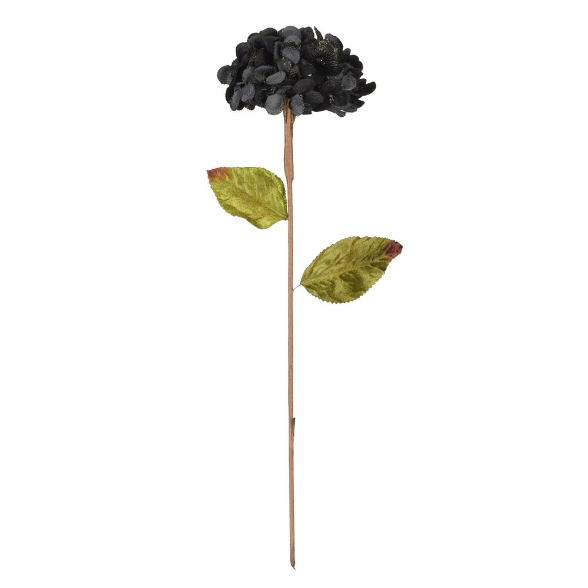 17” Black Hydrangea Spray 3/bag