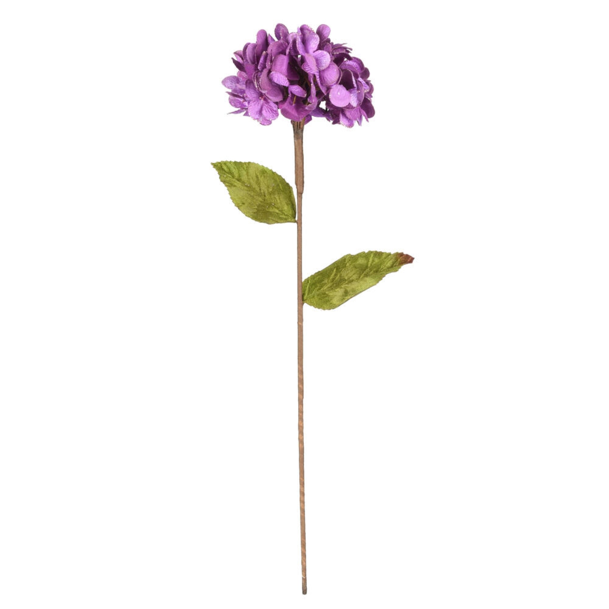 17” Plum Hydrangea Spray 3/bag