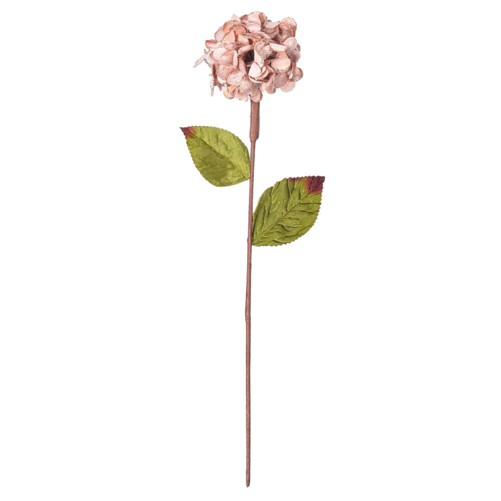 17” Rose Gold Hydrangea Spray 3/bag