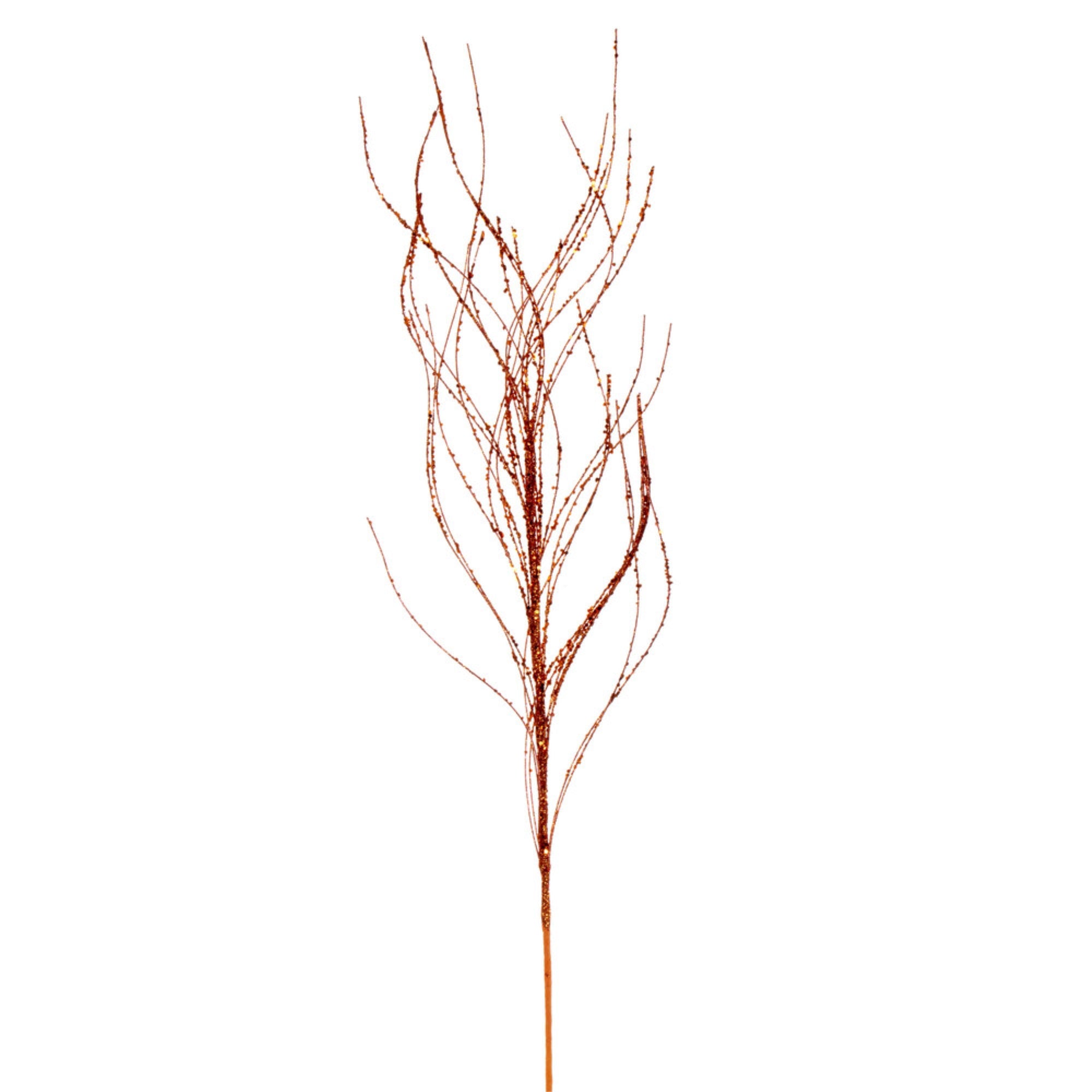 Vickerman 37” Burnished Orange Wavy Twig Glitter Spray 6 per bag.