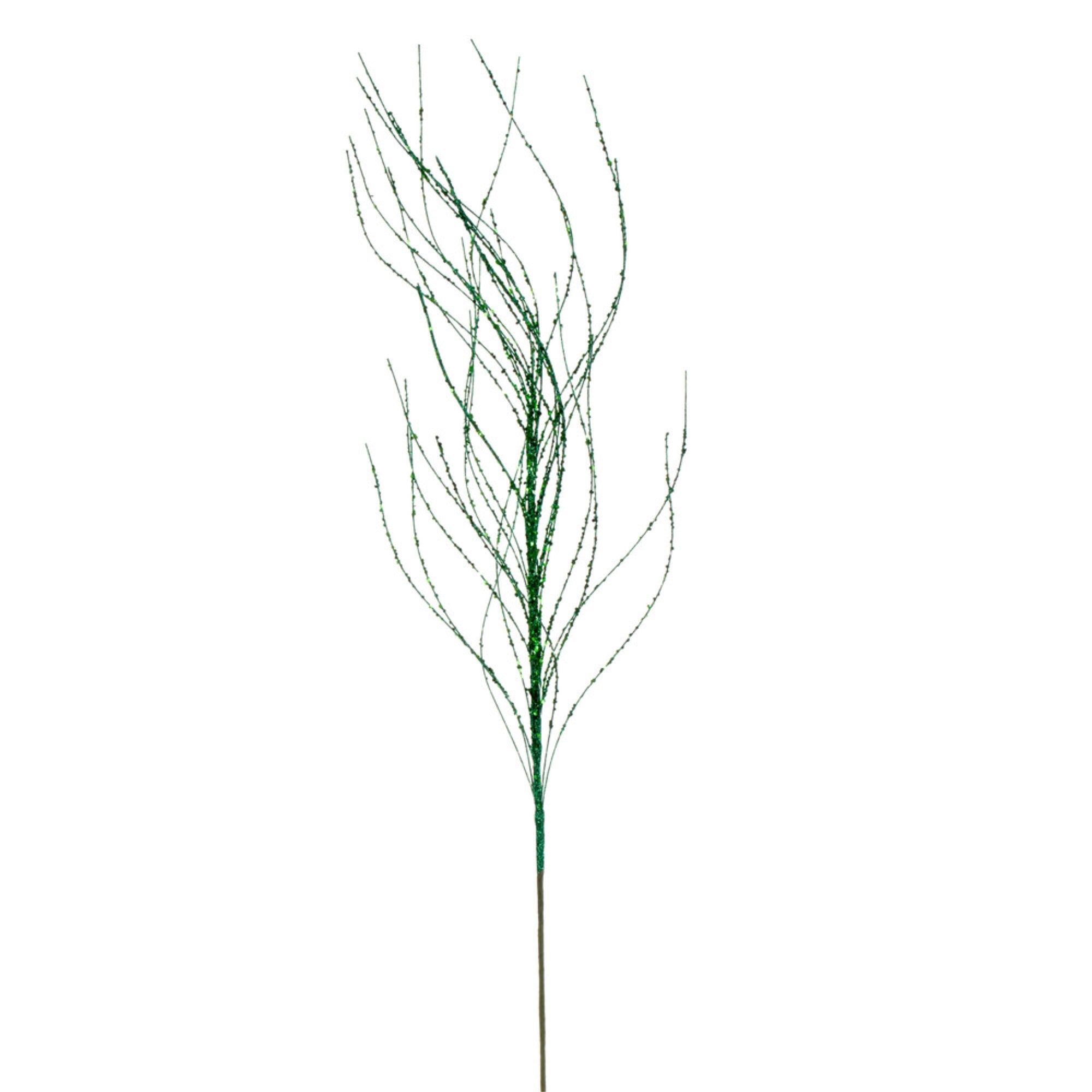 Vickerman 37” Seafoam Wavy Twig Glitter Spray 6 per bag.