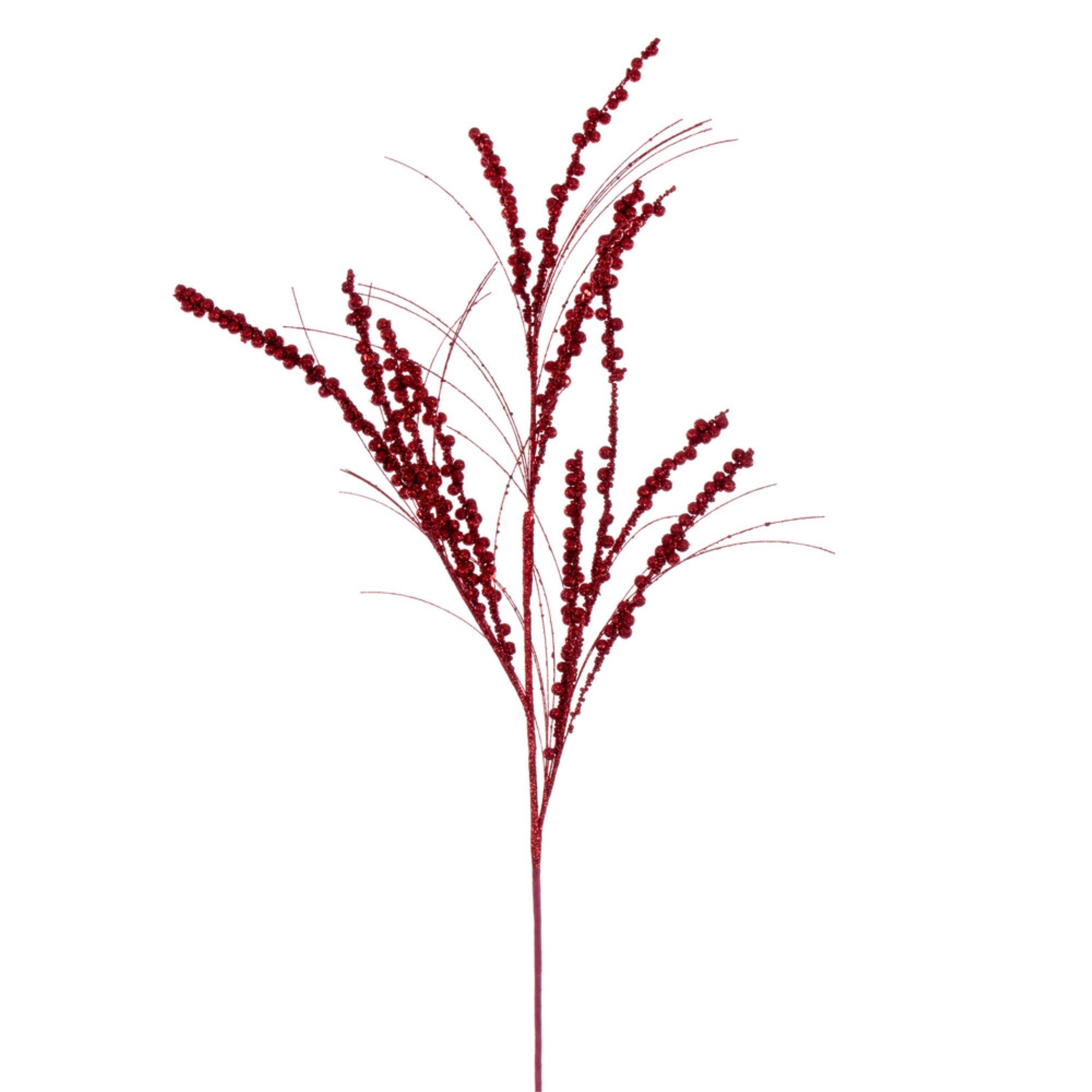 Vickerman 36” Red Berry Twig Glitter Spray 6 per bag.