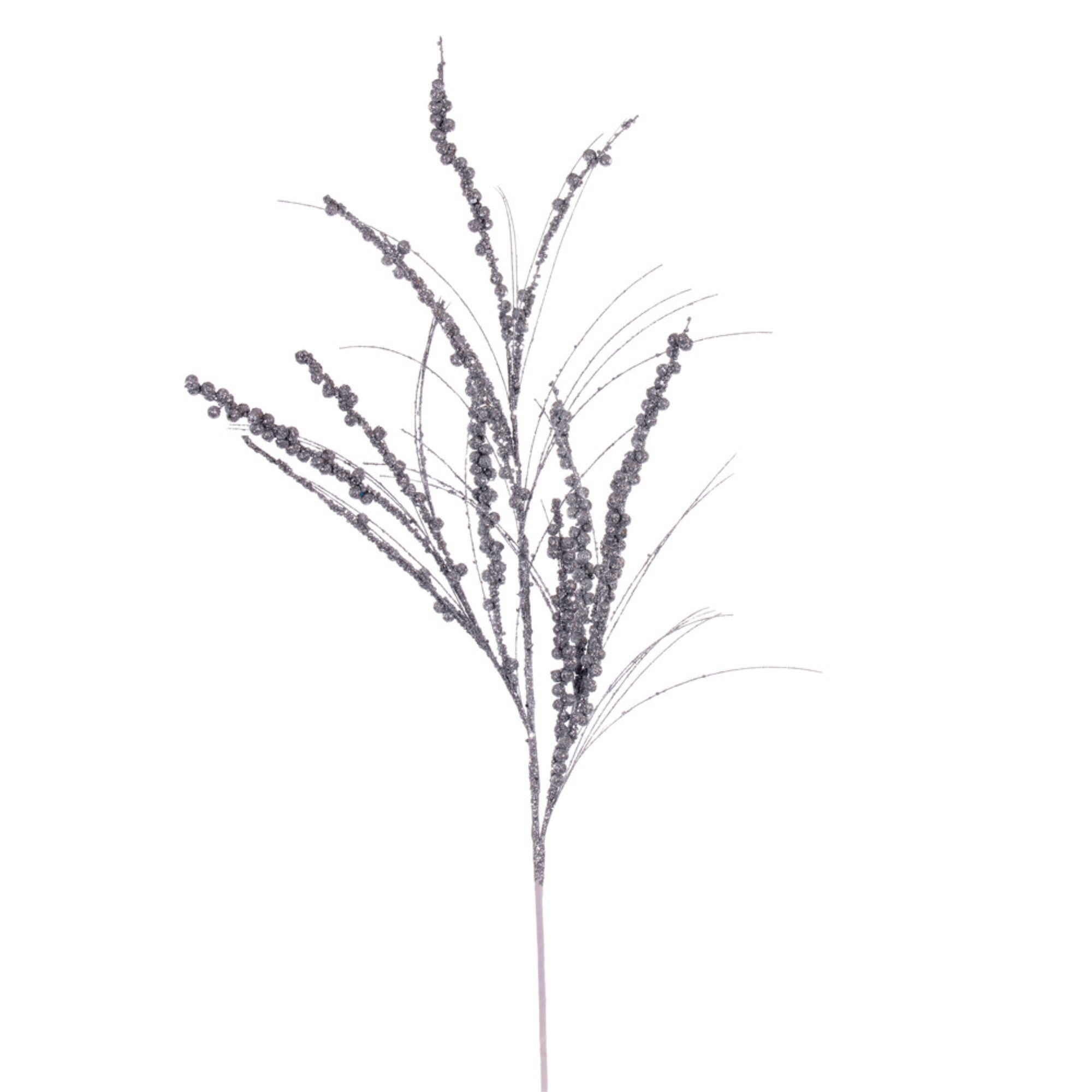 Vickerman 36” Silver Berry Twig Glitter Spray 6 per bag.