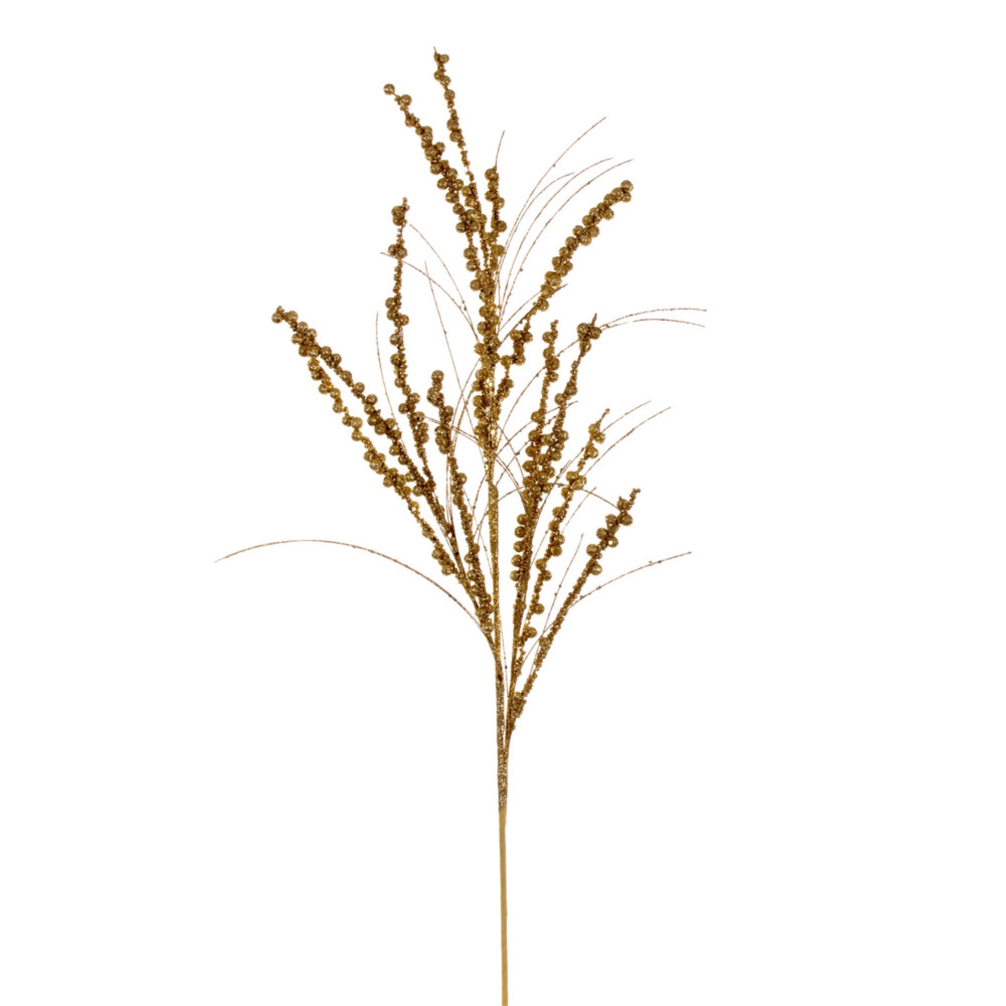 Vickerman 36” Gold Berry Twig Glitter Spray 6 per bag.