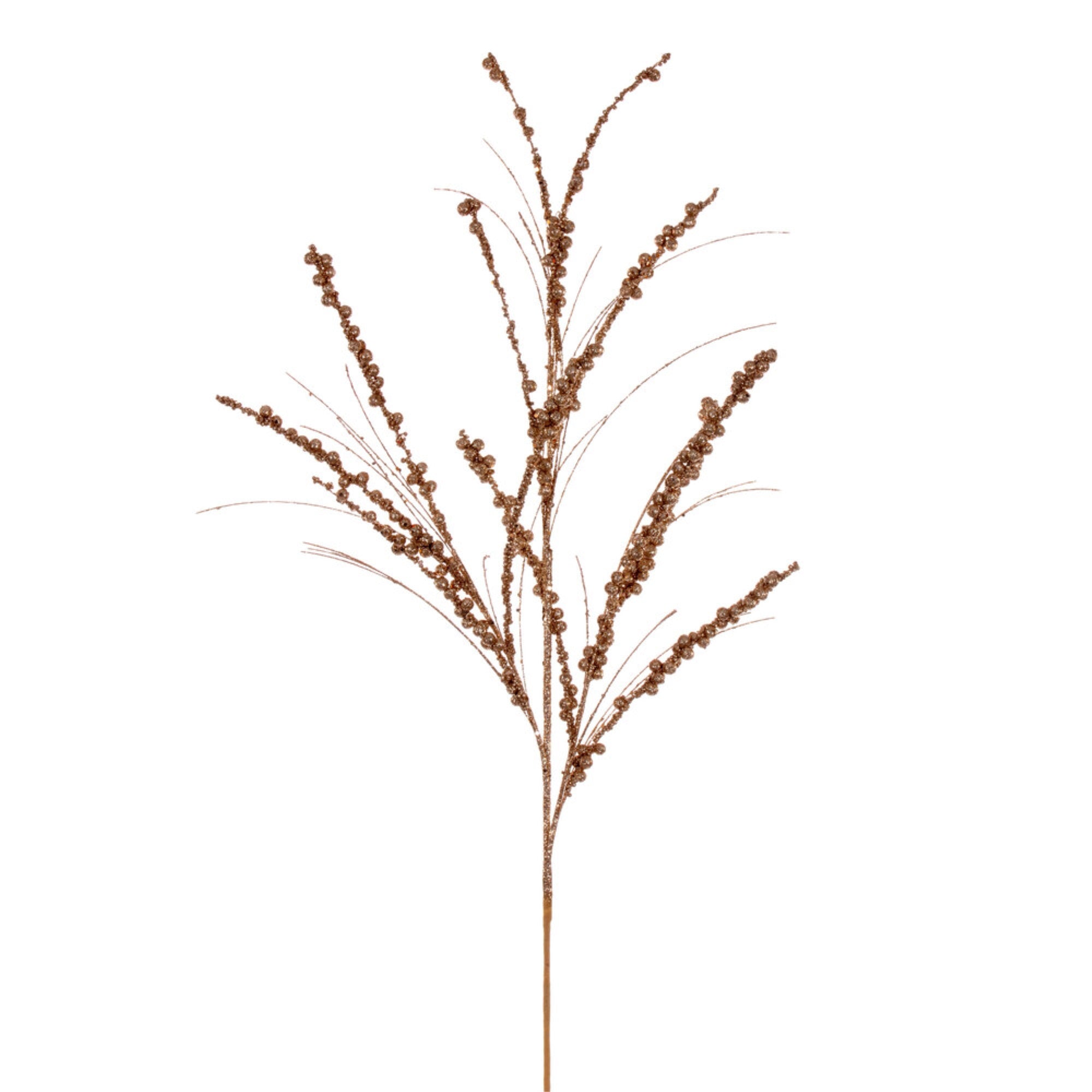 Vickerman 36” Rose Gold Berry Twig Glitter Spray 6 per bag.