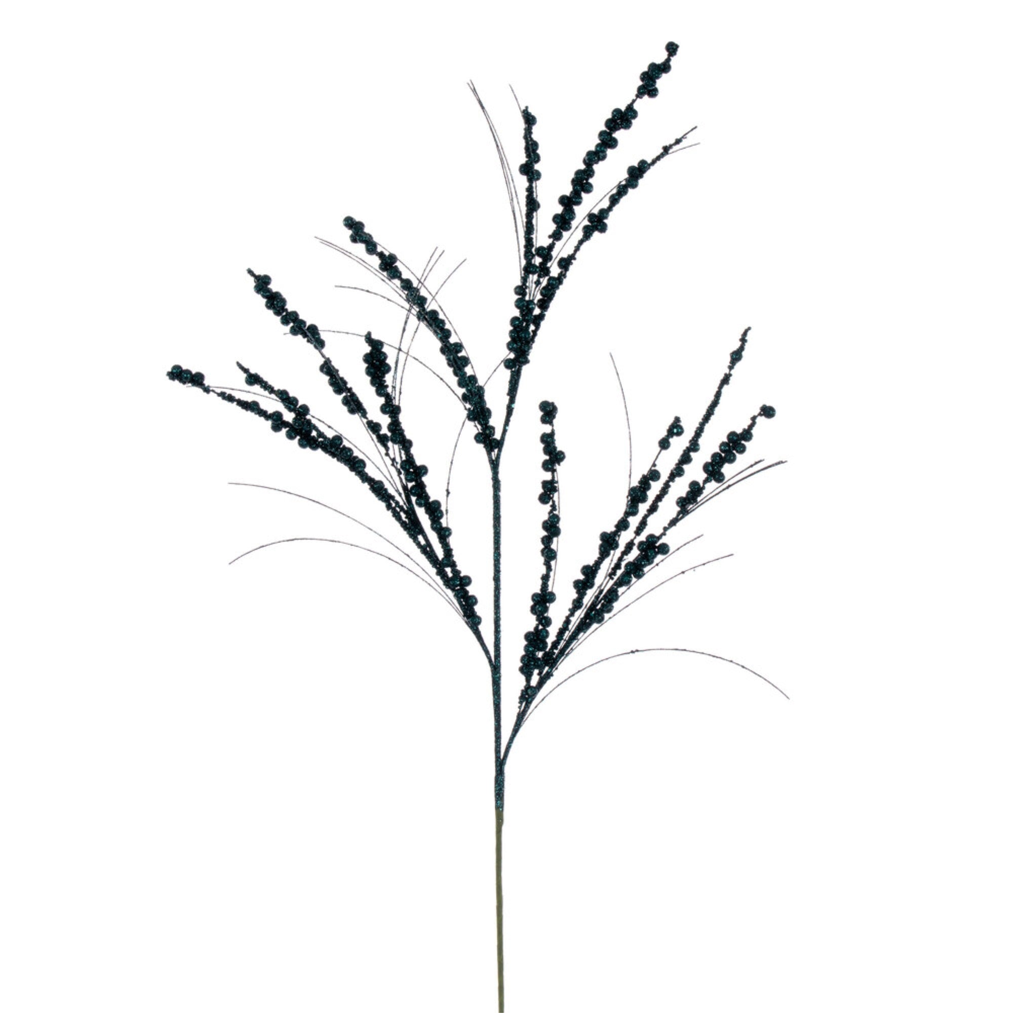 Vickerman 36” Sea Blue Berry Twig Glitter Spray 6 per bag.
