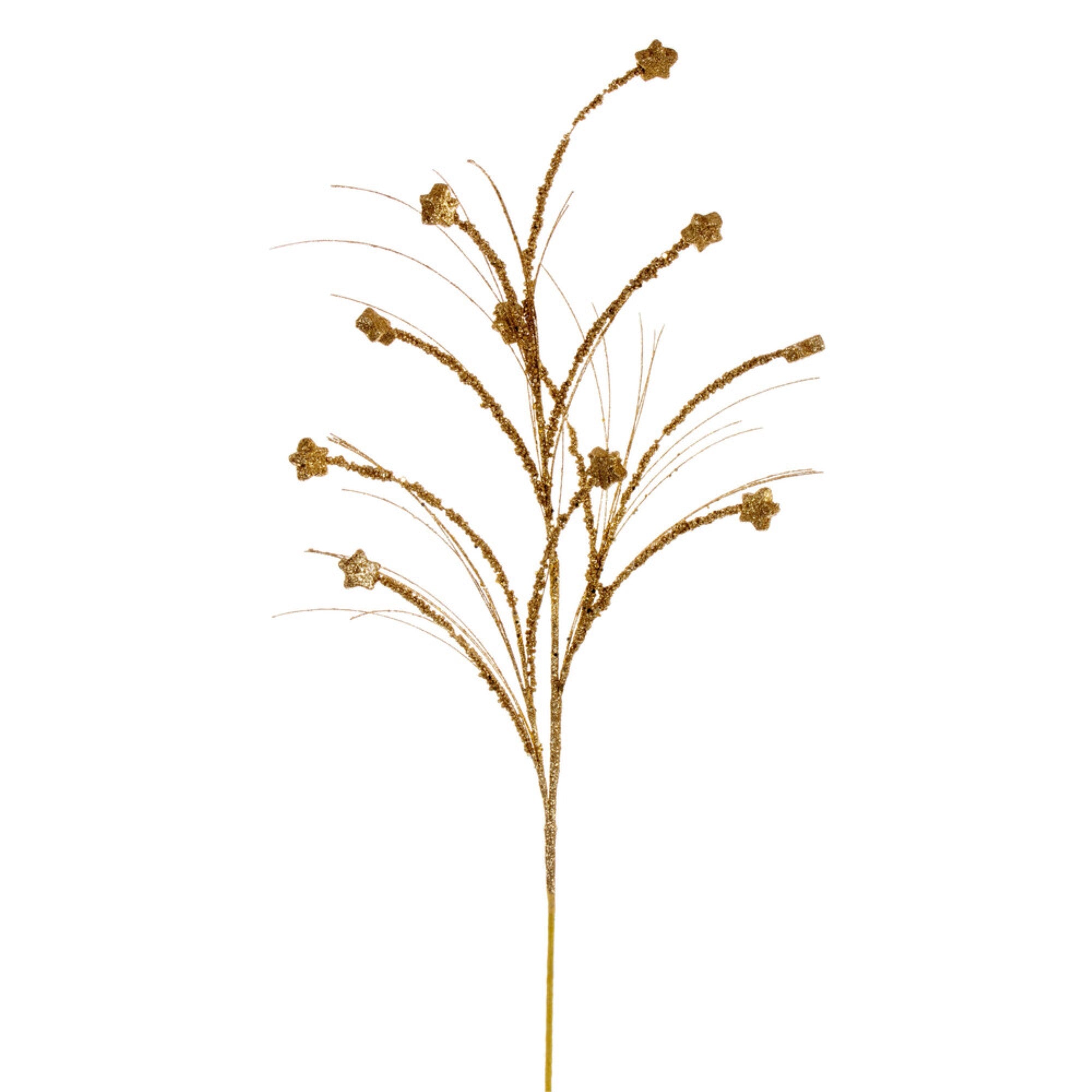 Vickerman 36” Gold Mini Star Glitter Spray 6 per bag.