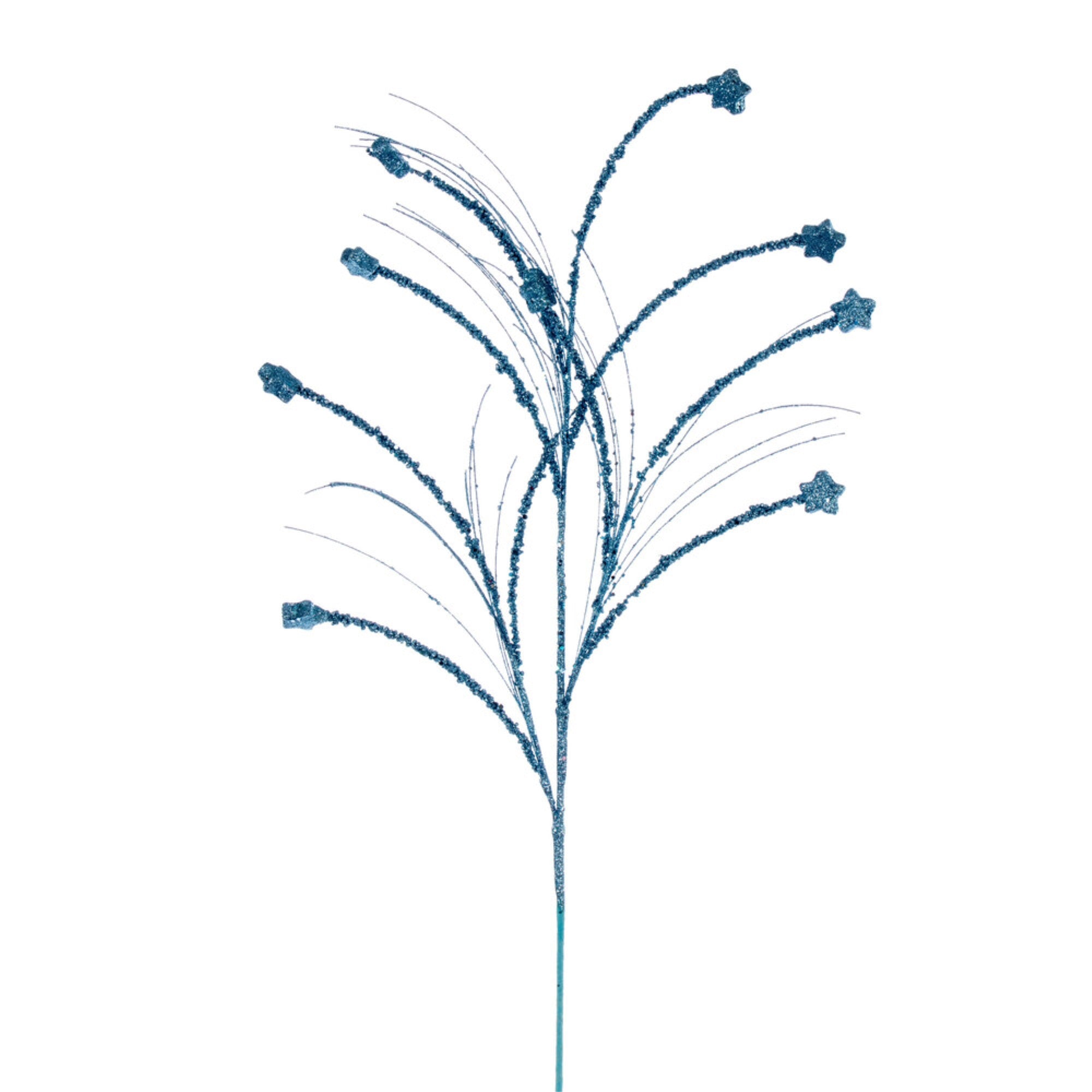Vickerman 36” Baby Blue Mini Star Glitter Spray 6 per bag.