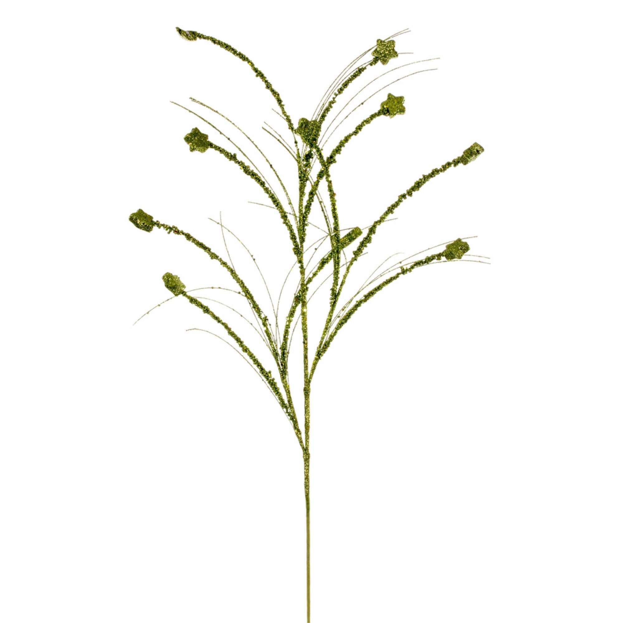 Vickerman 36” Lime Mini Star Glitter Spray 6 per bag.