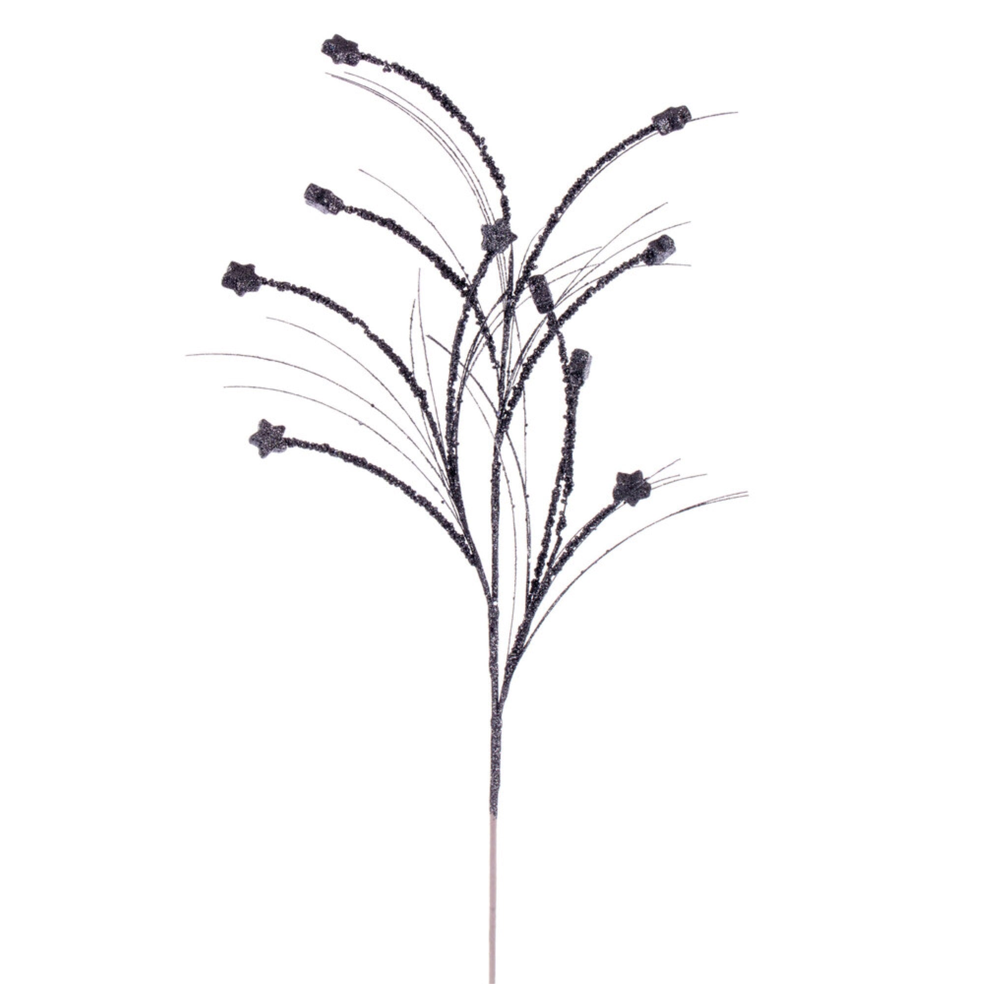 Vickerman 36” Pewter Mini Star Glitter Spray 6 per bag.