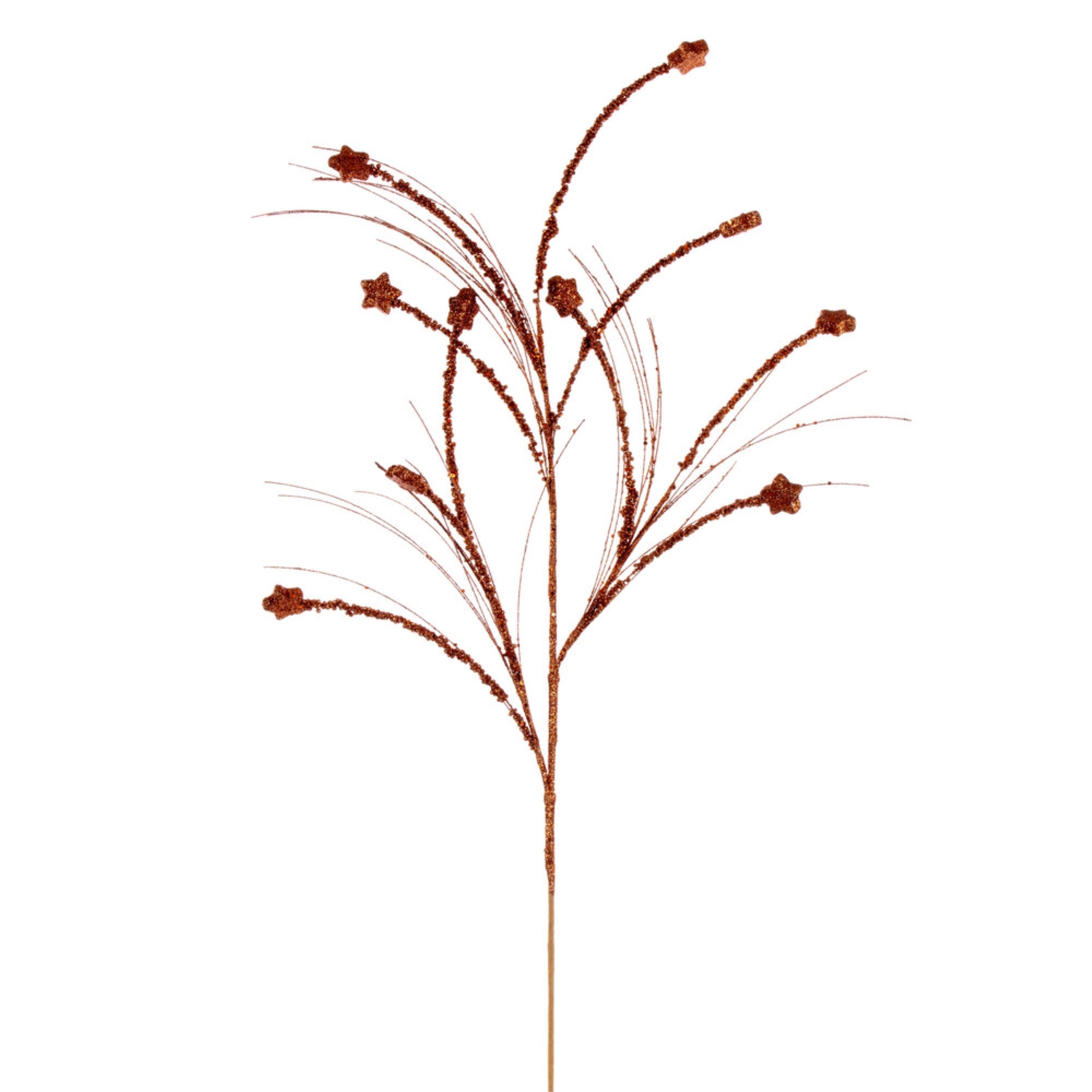 Vickerman 36” Copper Mini Star Glitter Spray 6 per bag.