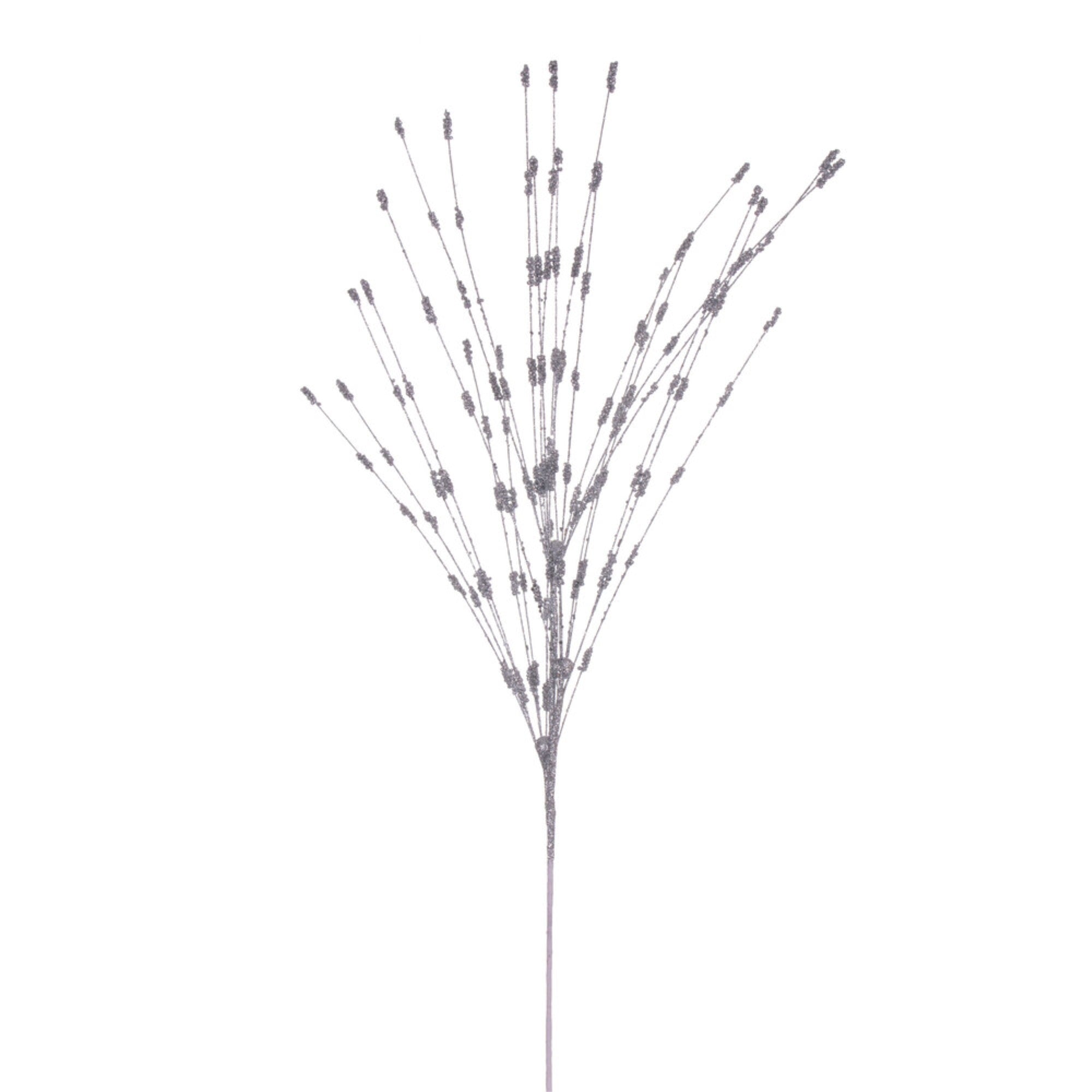 Vickerman 36” Silver Berry Glitter Spray 6 per bag.